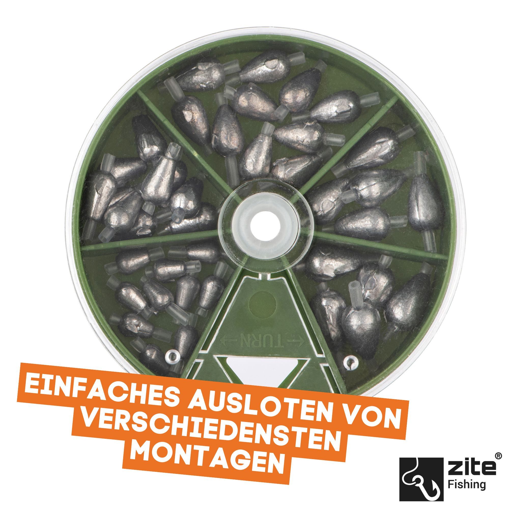 Zite Birnenblei Sortiment 40STK 1-5g Tropfenblei Set Grundangeln Forelle Barsch Angeln