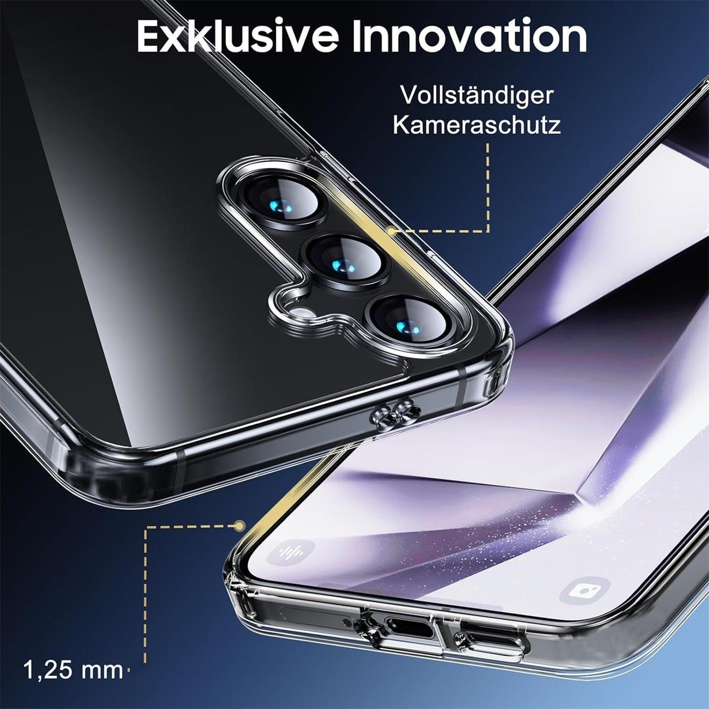 CoolGadget Handyhülle Silikon Handy Hülle Slim für Samsung Galaxy S24 6,2 Zoll, dünne TPU Schutzhülle Case in transparent / durchsichtig – Bild 4 von 5