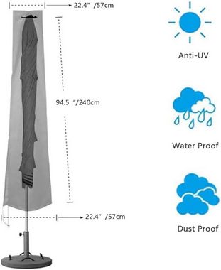 Mrichbez Sonnenschirm-Schutzhülle Sonnenschirmbezug, gerader Schirm, wasserdicht, (1-St), winddicht, UV-beständig
