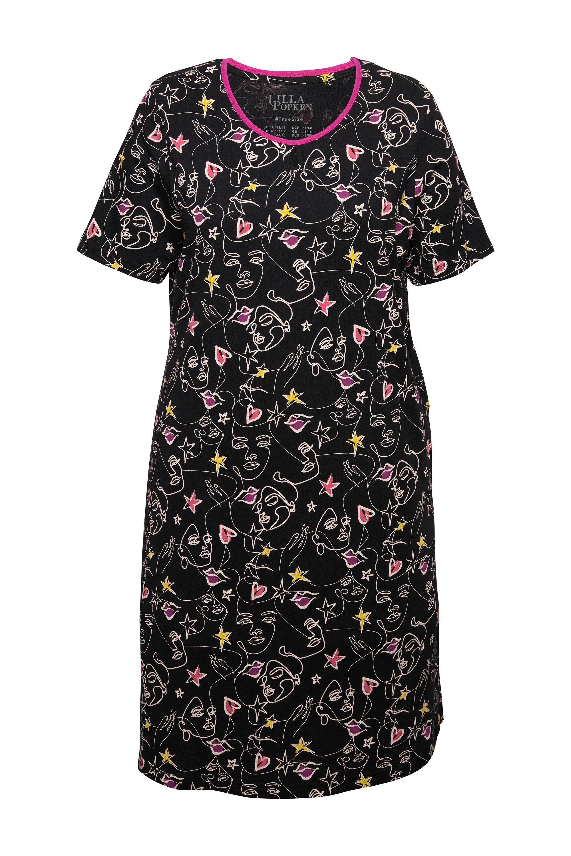 Ulla Popken Bigshirt Bigshirts 2er-Pack Scribble-Herz günstig online kaufen