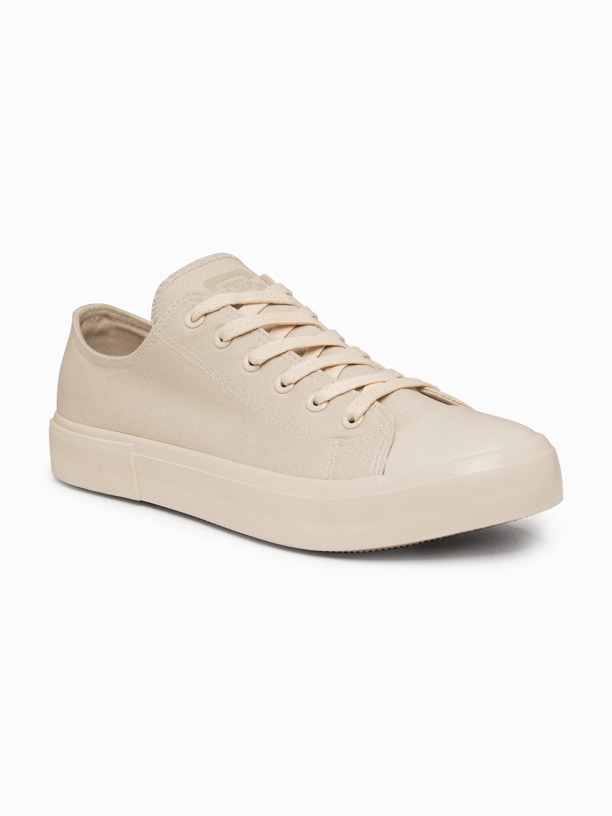 OMBRE Herren Sneaker aus Baumwolle mit flachem Design Sand 44 Sneaker (kein Set, 1-tlg) Gummisohle