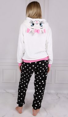 Sarcia.eu Pyjama Disney Katze Marie Pyjama/Schlafanzug für Damen, warm, weiß-schwarz M