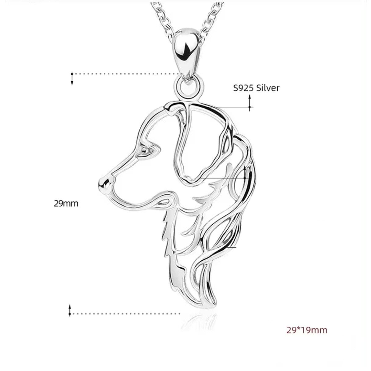ELLAWIL Silberkette Kette mit Tieranhänger-Anhänger Halskette mit Hundeanhä günstig online kaufen