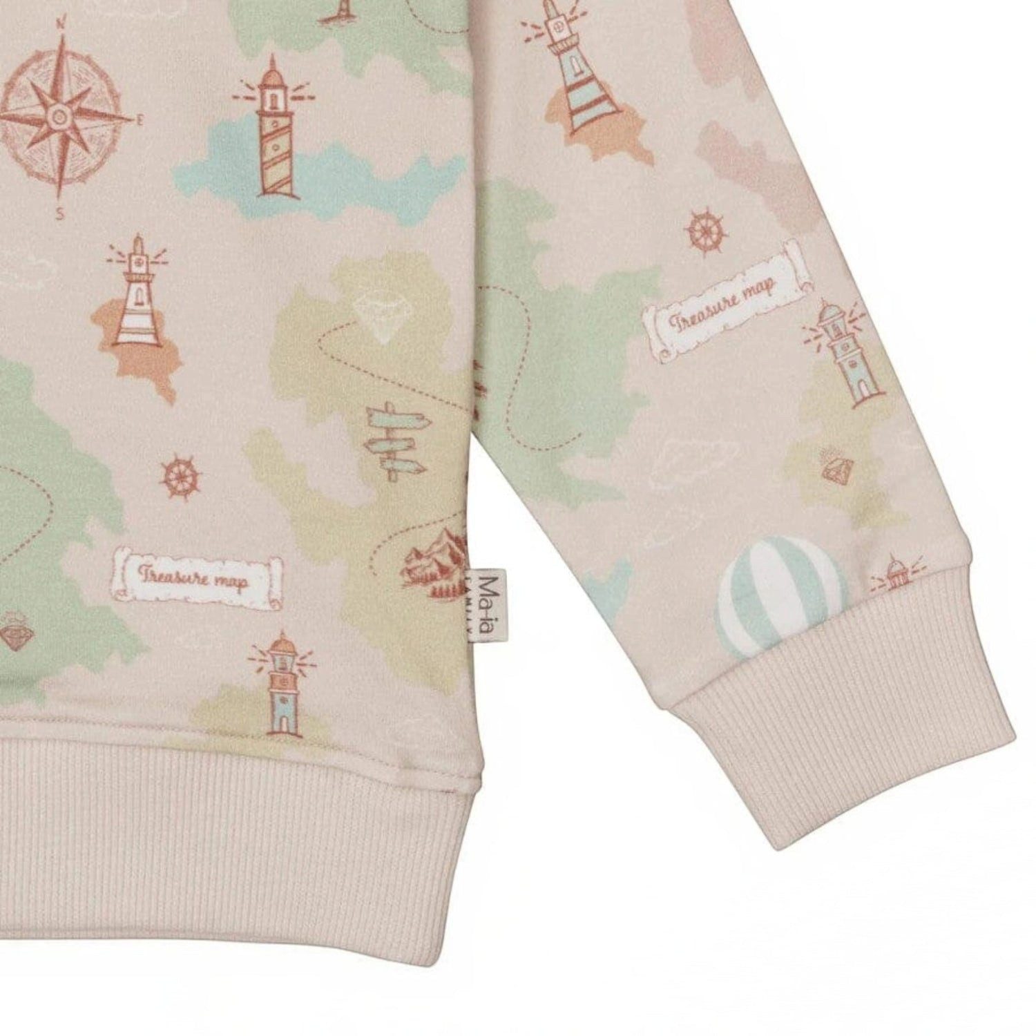 Moomin by Martinex Sweatshirt Ma-ia Family Sweatshirt „Route“ Beige