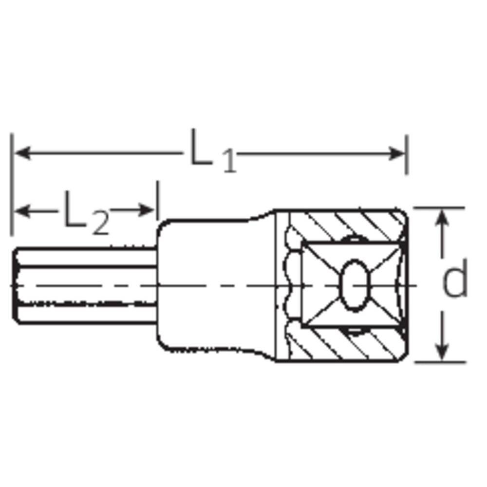 Stahlwille Bit- und Steckschlüsselset Steckschlüssel-Bit-Einsatz 1/2″ 10 mm 03050010