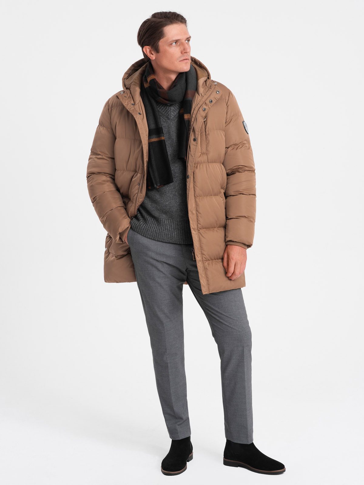 OMBRE Winterjacke Lange Steppjacke günstig online kaufen