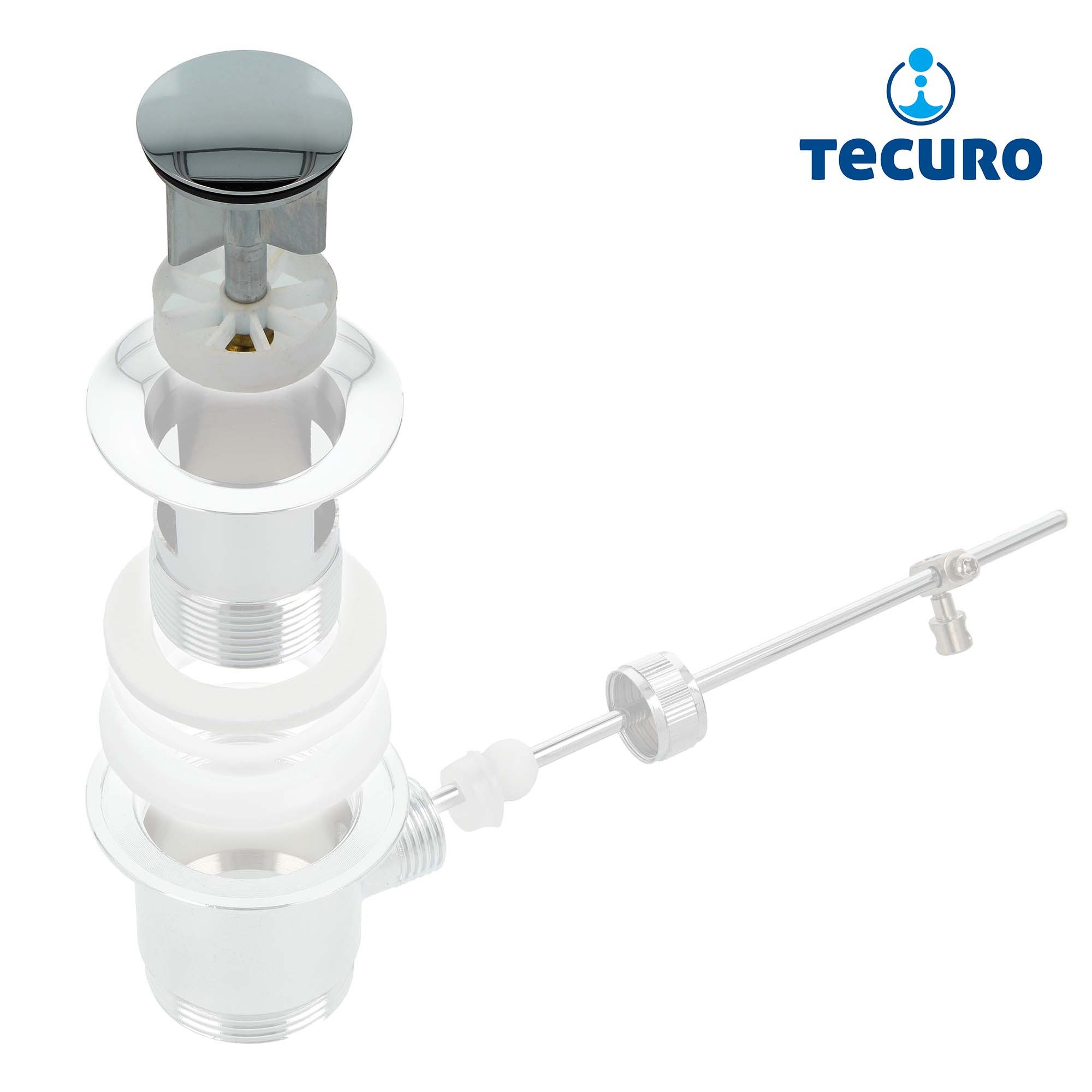 tecuro Ablaufventil Excenterstopfen Ø 40 mm für 1 1/4" Ablaufventil – Bild 5 von 5