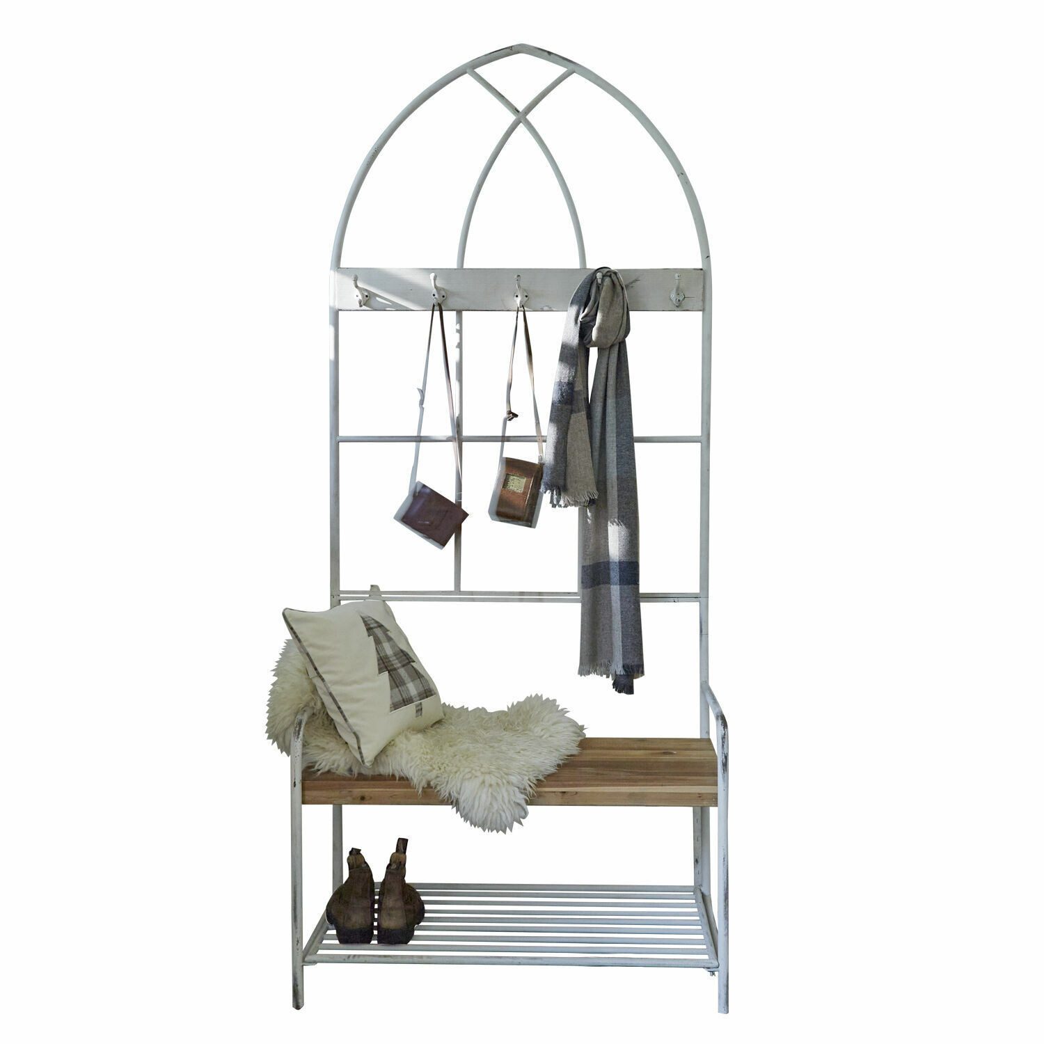 Mirabeau Garderobe Garderobe Oliviette antikweiß/braun