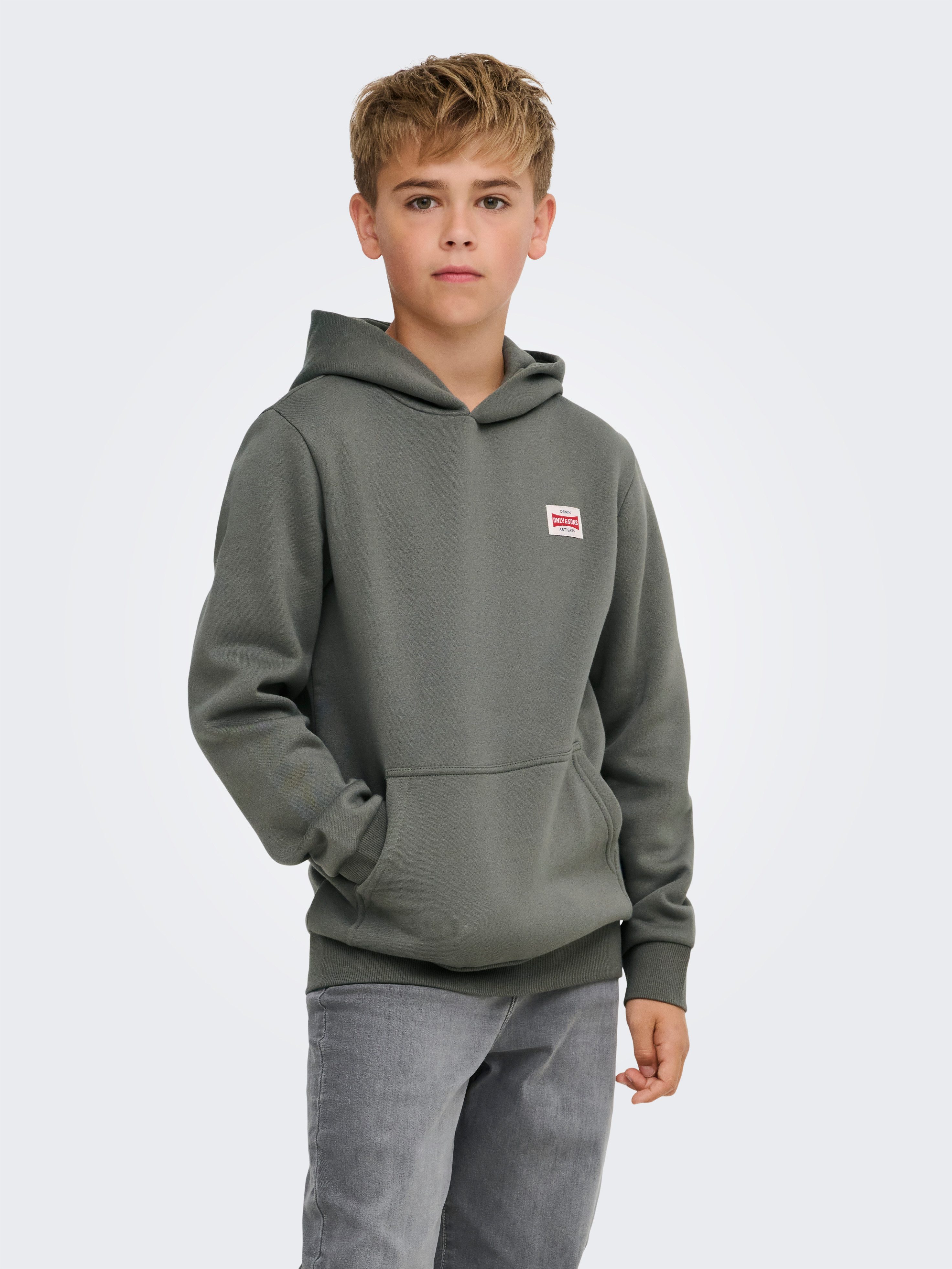 ONLY & SONS junior Kapuzensweatshirt OSJCERES HOODIE LABEL SWT Baumwollmischung, regular fit