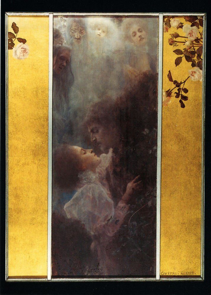 Postkarte Kunstkarte "Liebe" Gustav Klimt