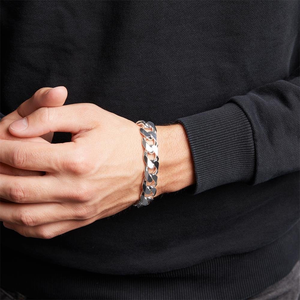 JEWLIX Panzerarmband 925 Silber Panzerarmband 19cm für Herren 15mm PA0150 v günstig online kaufen