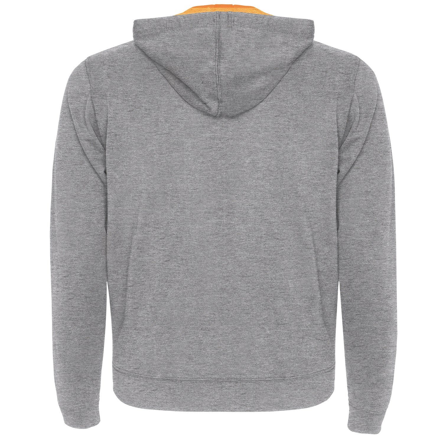 mit für Sweat-Jacke Herren Roly geeignet Grau/ Kapuzensweatjacke Kapuze Kapuzensweater Frauen mit Reißverschluss auch / Orange