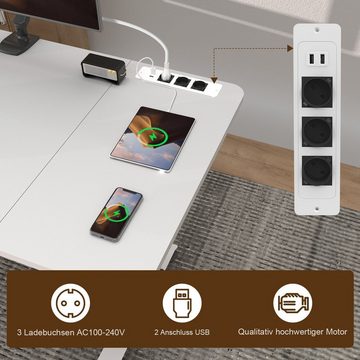 HOMALL Schreibtisch Schreibtisch mit USB Steckdose und Kabelloses Ladepad