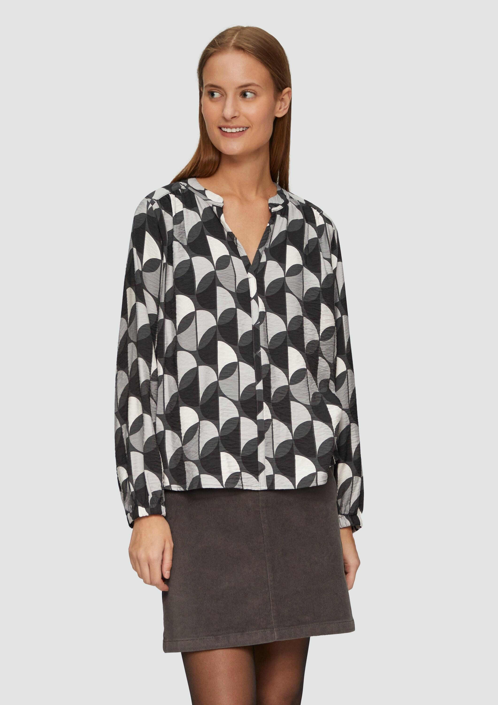 s.Oliver Langarmbluse Bluse Strukturierte Bluse aus günstig online kaufen
