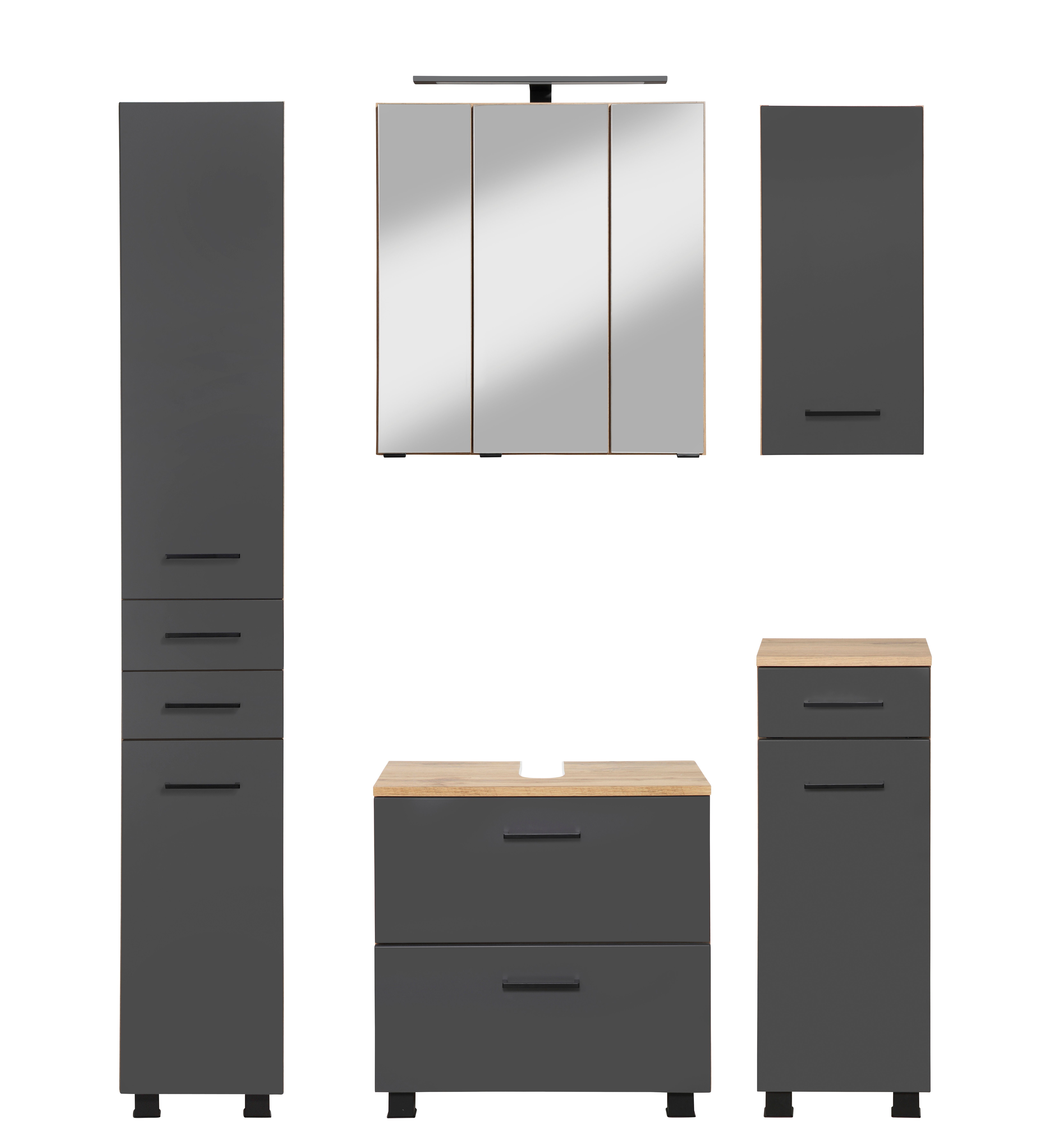 welltime Badmöbel-Set "Trento", Badezimmer-Set, Hängeschrank, Unterschrank, günstig online kaufen