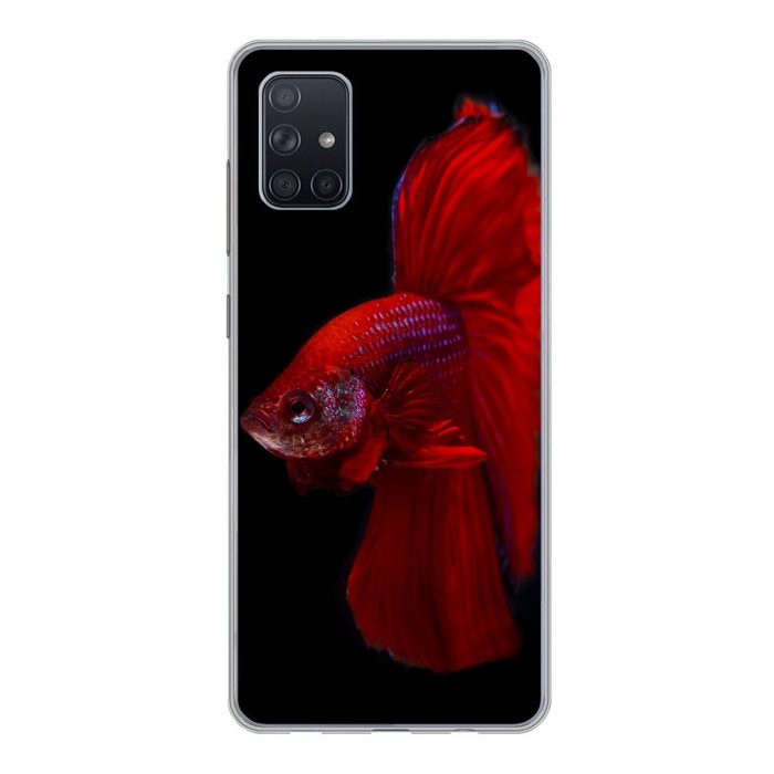 MuchoWow Handyhülle Fische - Tiere - Rot Phone Case Handyhülle Samsung Galaxy A71 Silikon Schutzhülle