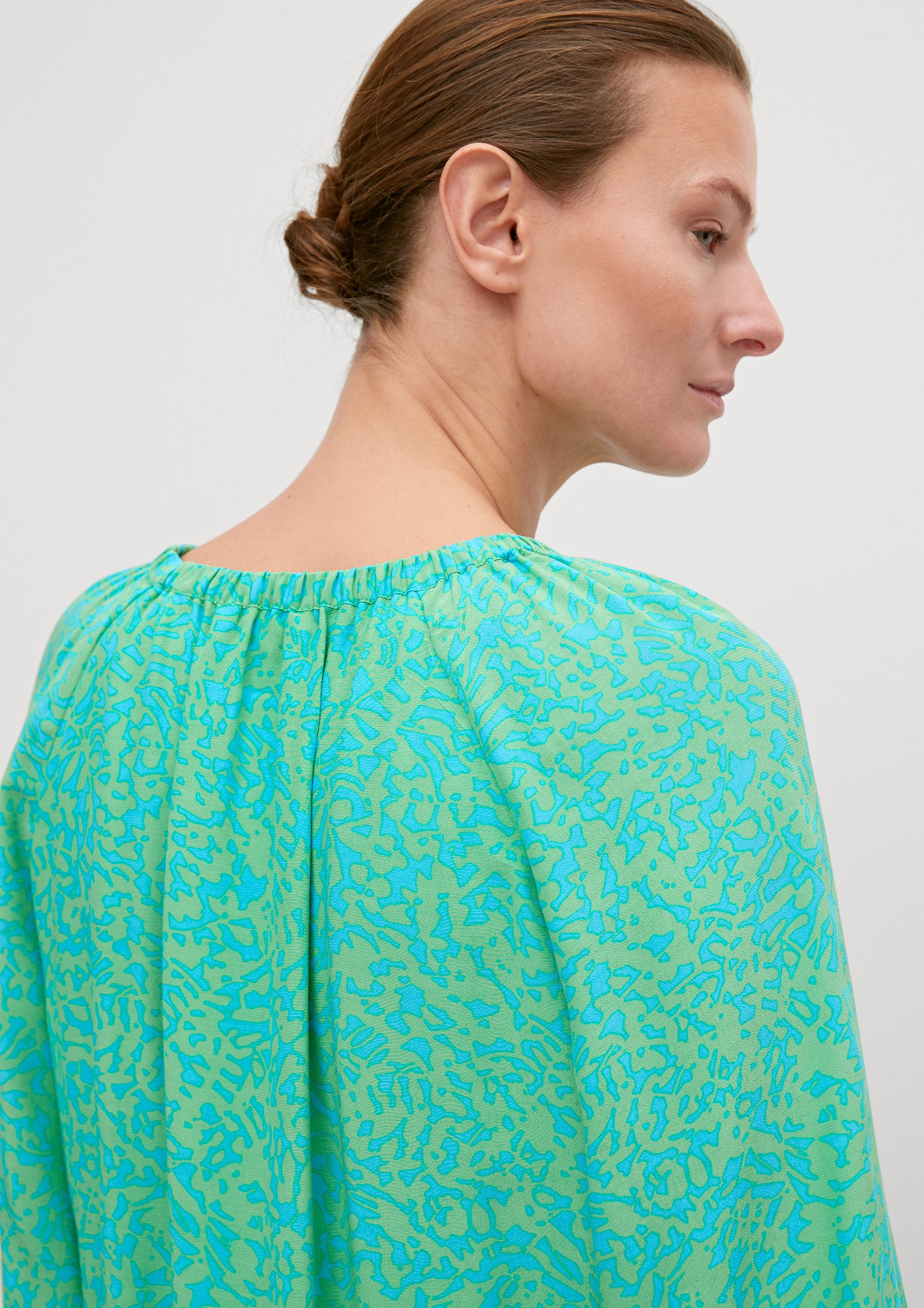 comma Minikleid Kleid Musterkleid aus Viskose