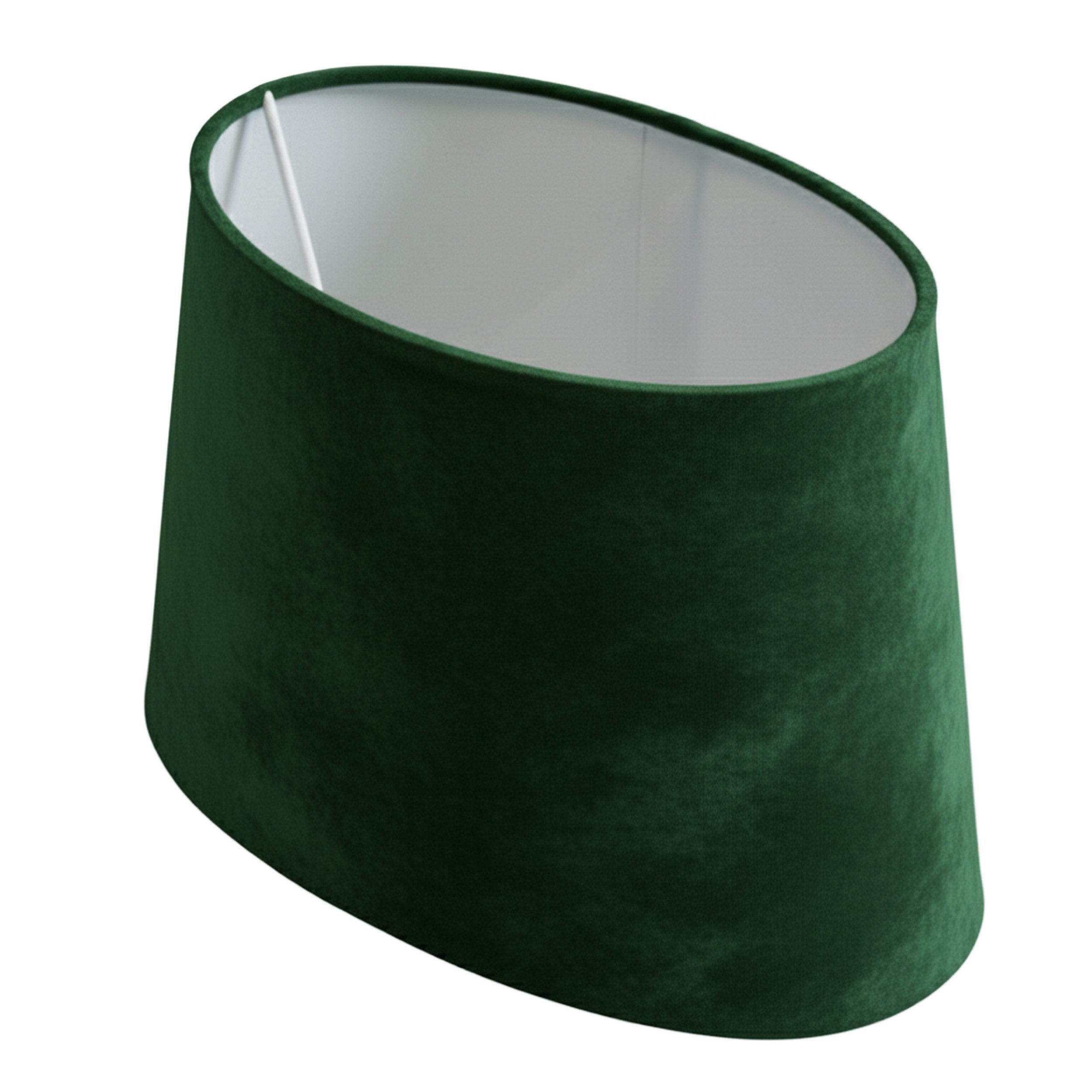 B&S Lampenschirm Lampenschirm oval Velvet grün B:26x19/T:21x14,5/H:17cm, Jinming