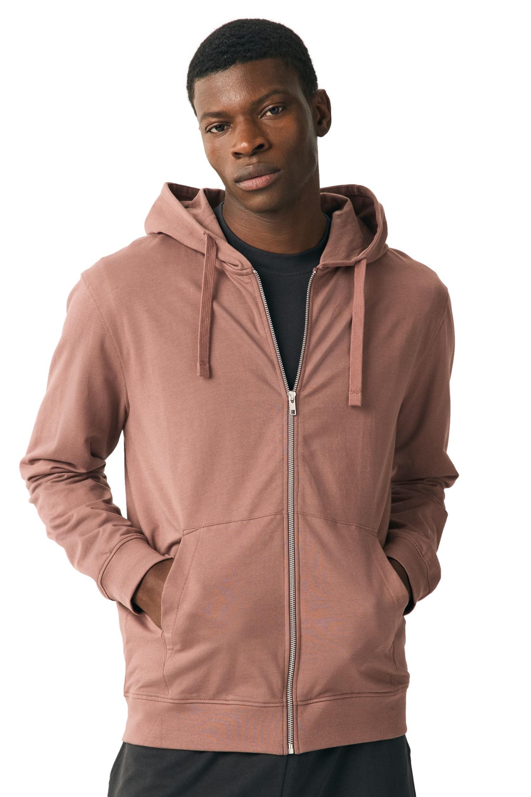 Next Kapuzensweatshirt Leichte Kapuzenjacke mit Reißverschluss günstig online kaufen