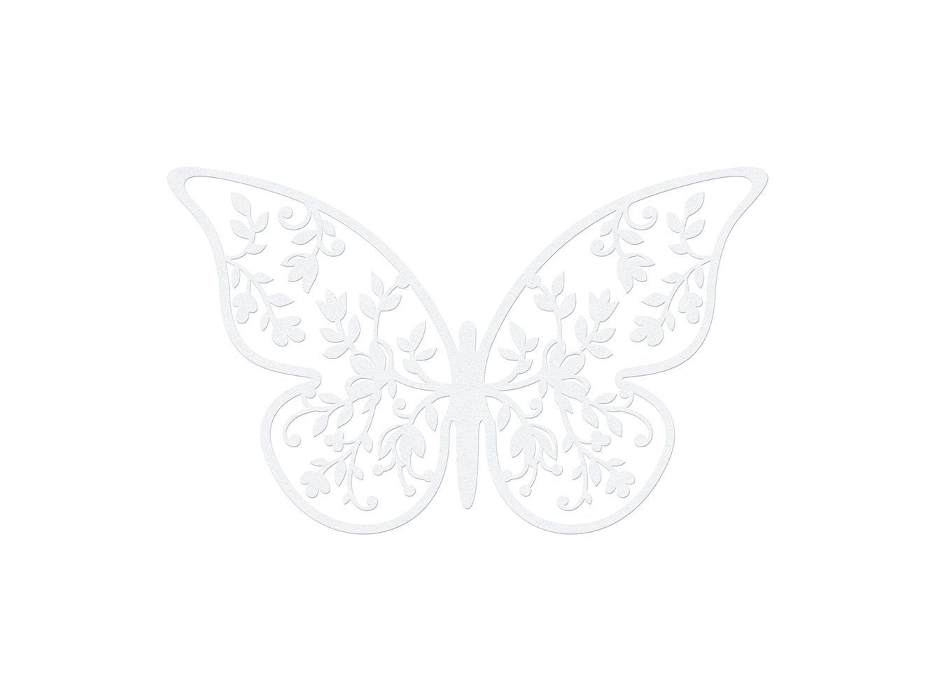 partydeco Papierschmetterlinge, Schmetterlinge Deko Papier weiß 10er 8x5cm Set