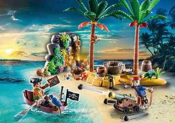 Playmobil® Konstruktions-Spielset Piratenschatzinsel mit Skelett (70962), Piraten, (104 St), Made in Germany