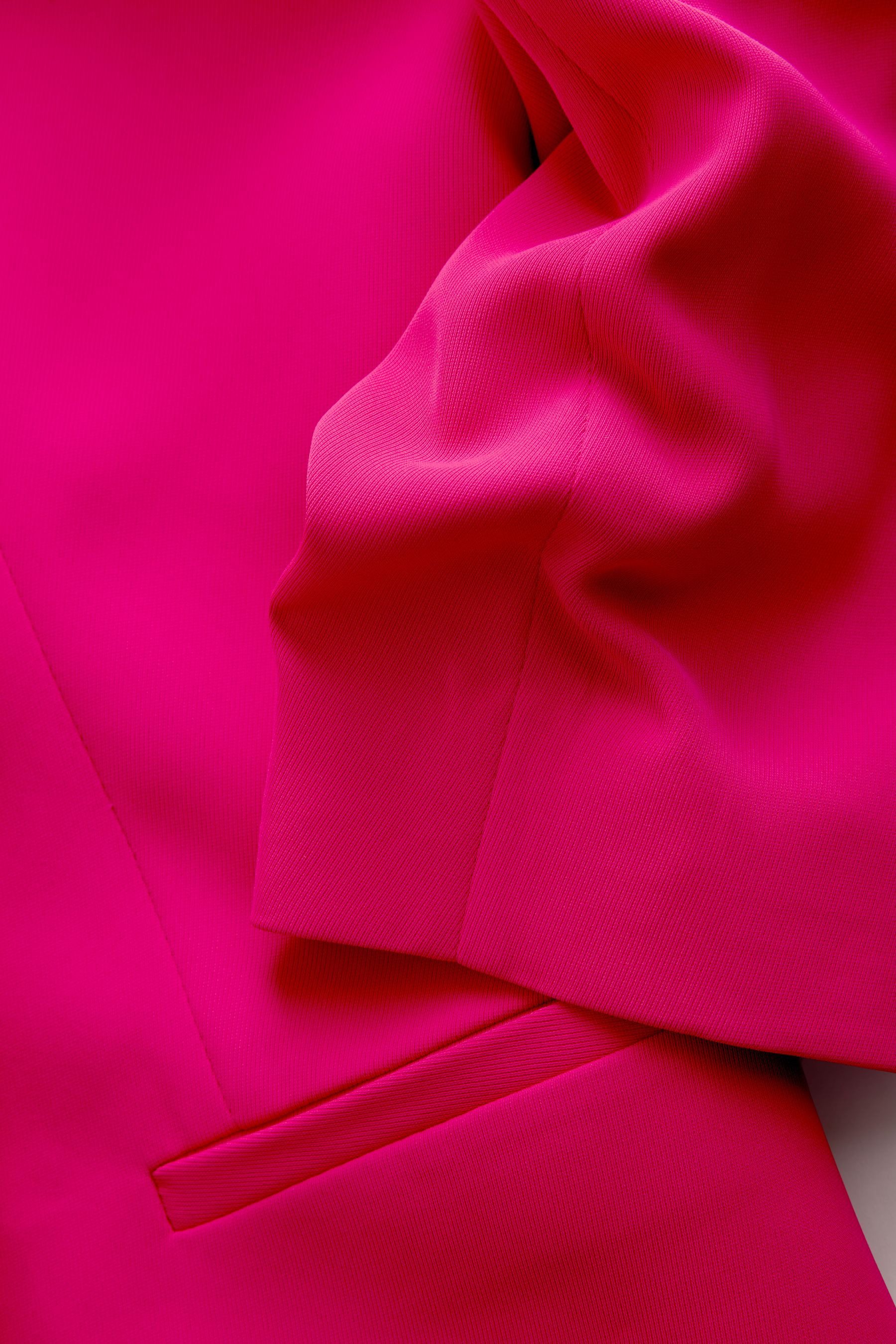 Next Jackenblazer Relaxed Fit Blazer mit Raffärmeln und Vichykaros (1-tlg)