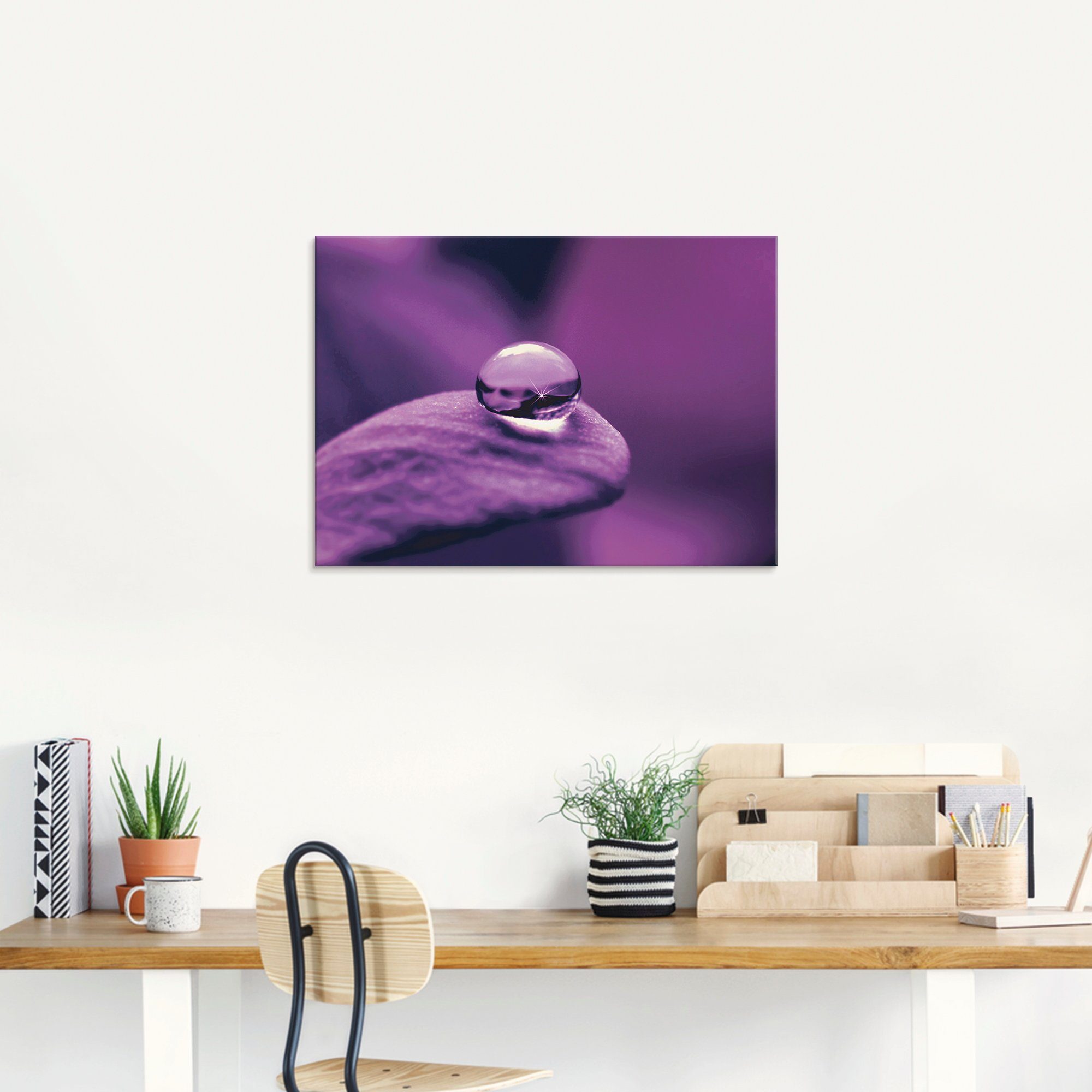 Artland Glasbild Amethyst, Blumen (1 St), in verschiedenen Größen