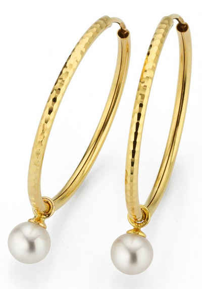 Kim Johanson Damen Perlen Schmuckset Eva aus 925 Sterling Silber mit echten lila Süßwasser Perlen Halskette & Ohrringe inkl Schmuckbeutel 