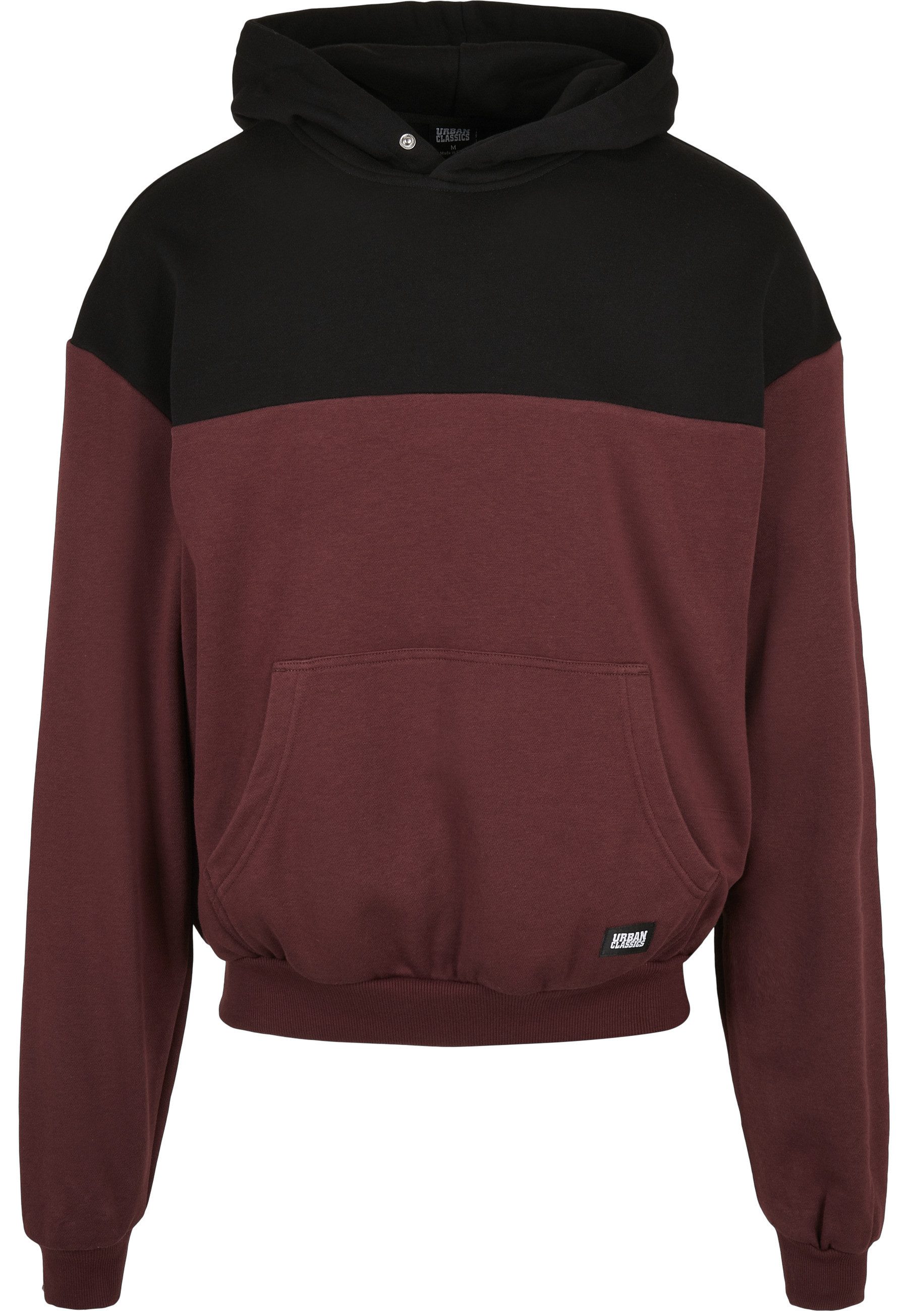 URBAN CLASSICS Rundhalspullover Urban Classics Herren Upper Block Hoody (1-tlg)