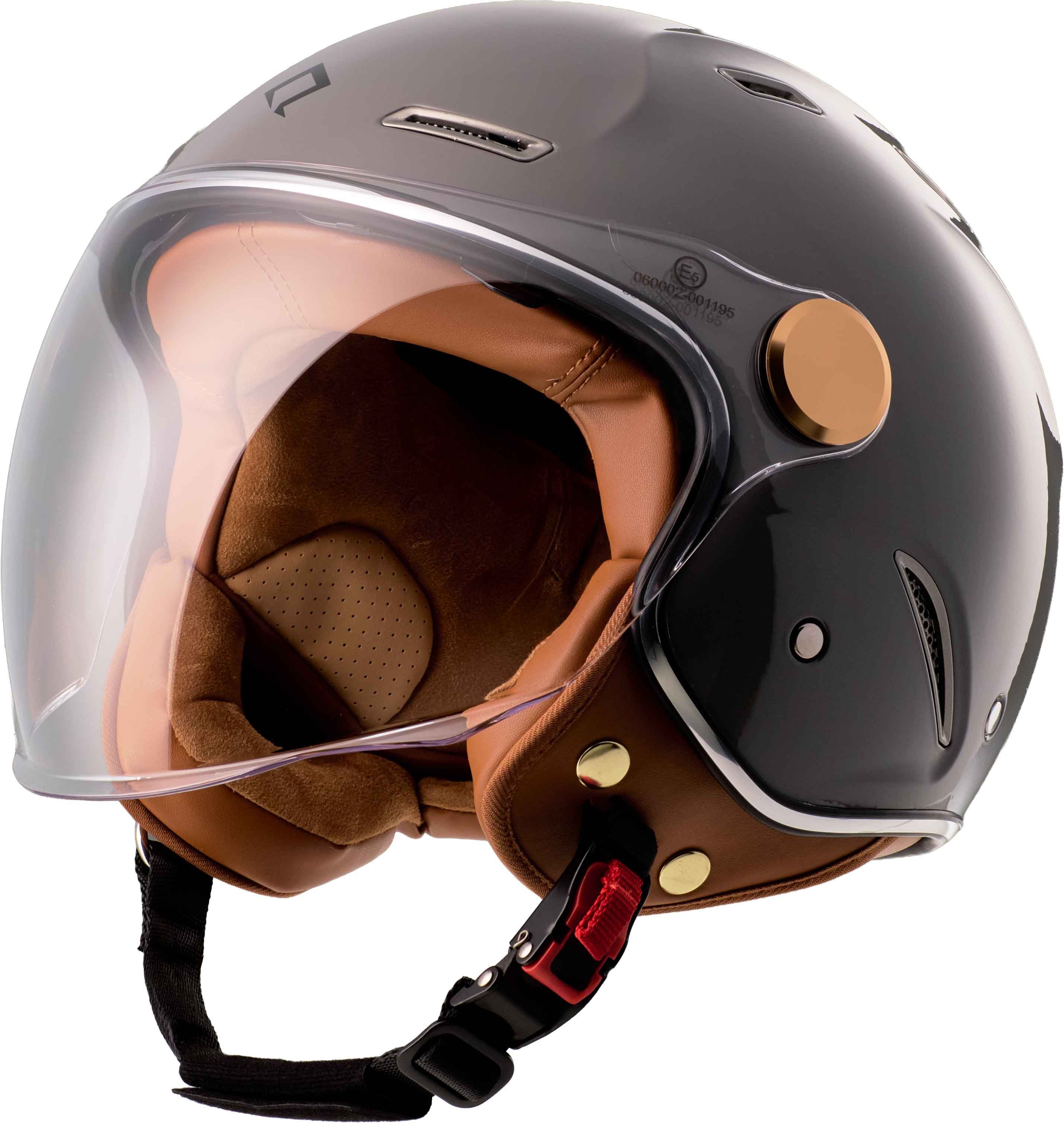 Burnout Motorradhelm Jethelm Heritage Stone