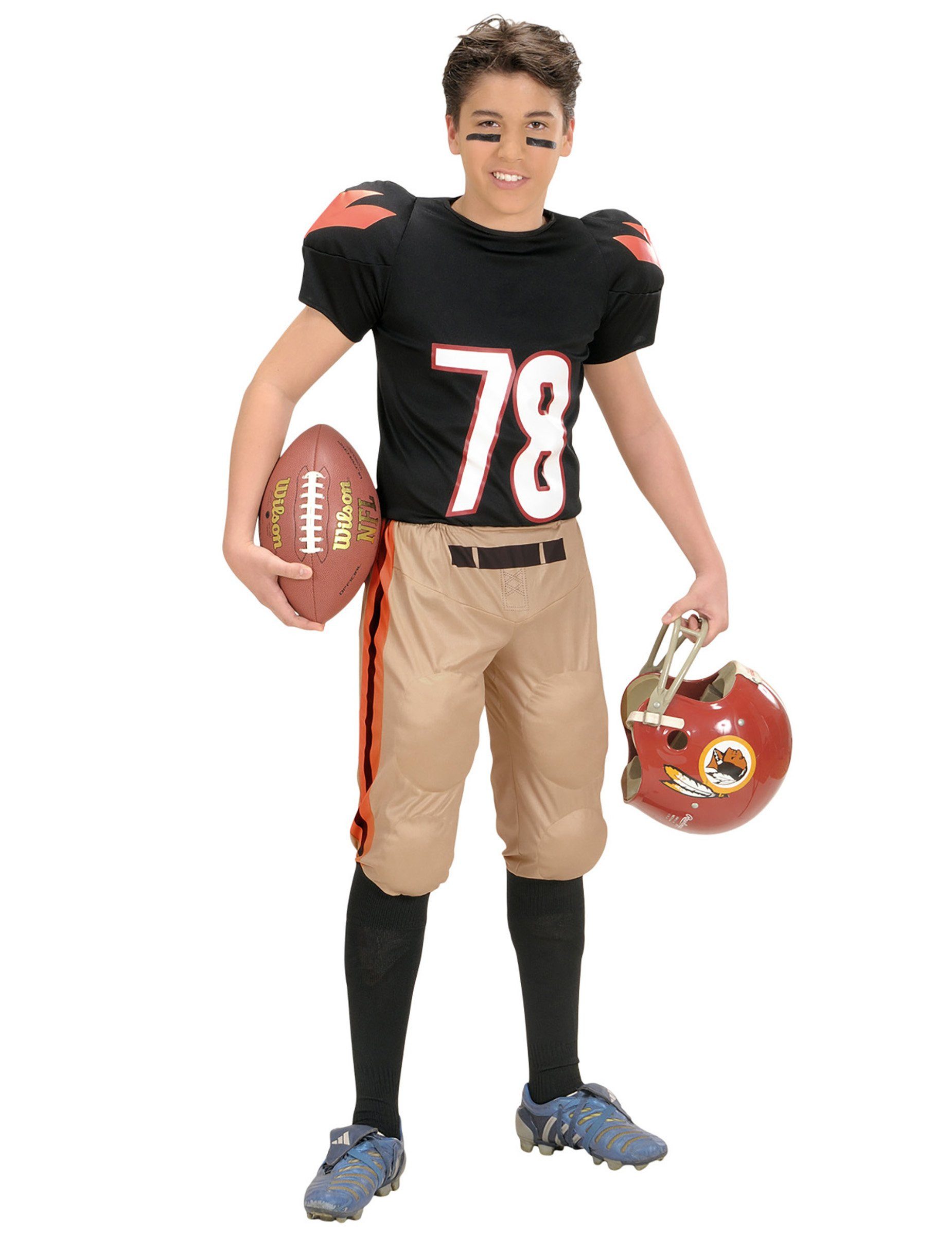 Widmann S.r.l. Kostüm Football Spieler Kinderkostüm beige-schwarz