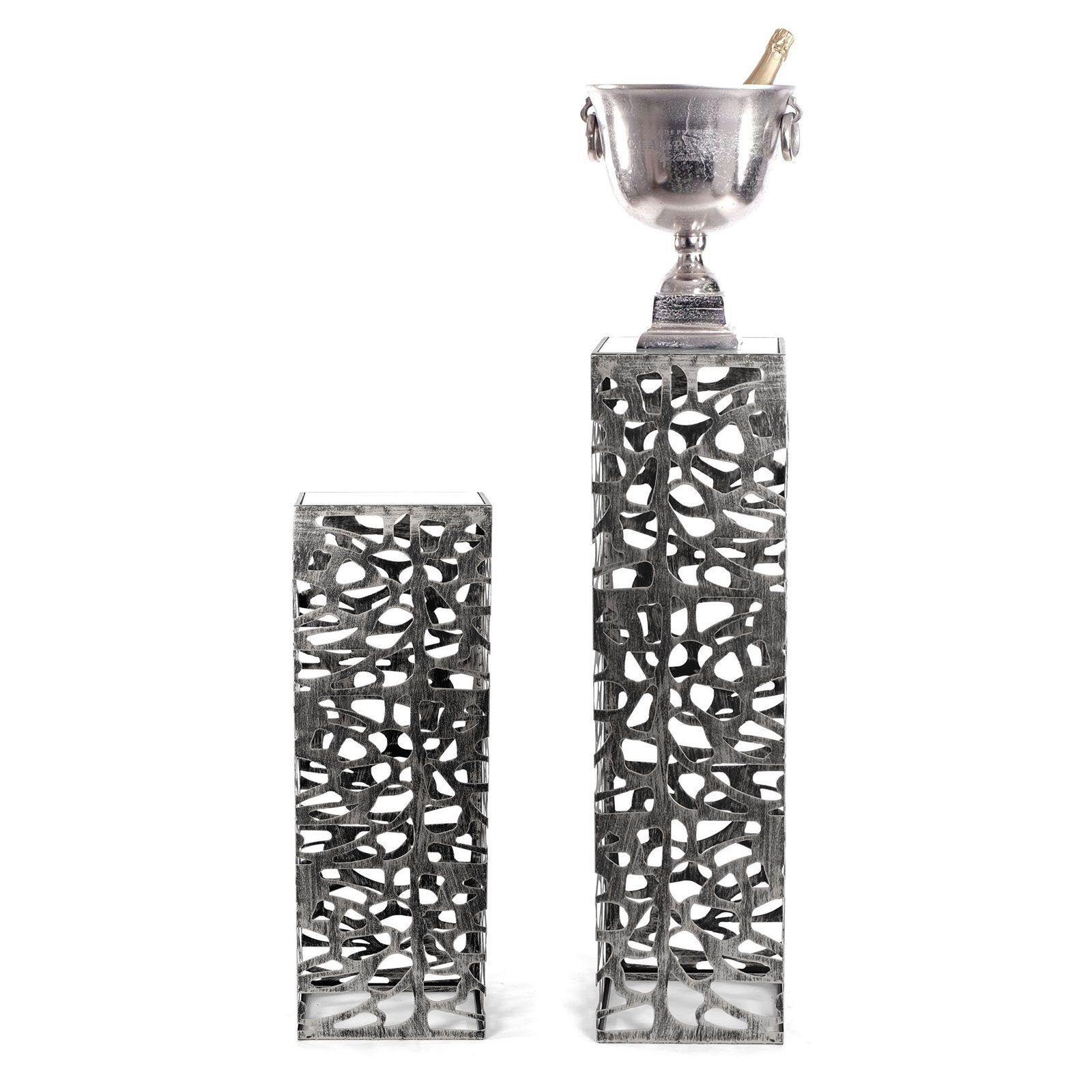 DESIGN DELIGHTS Dekosäule DEKO SÄULE "ENZA", 70 cm, antik-silber, Dekofigur