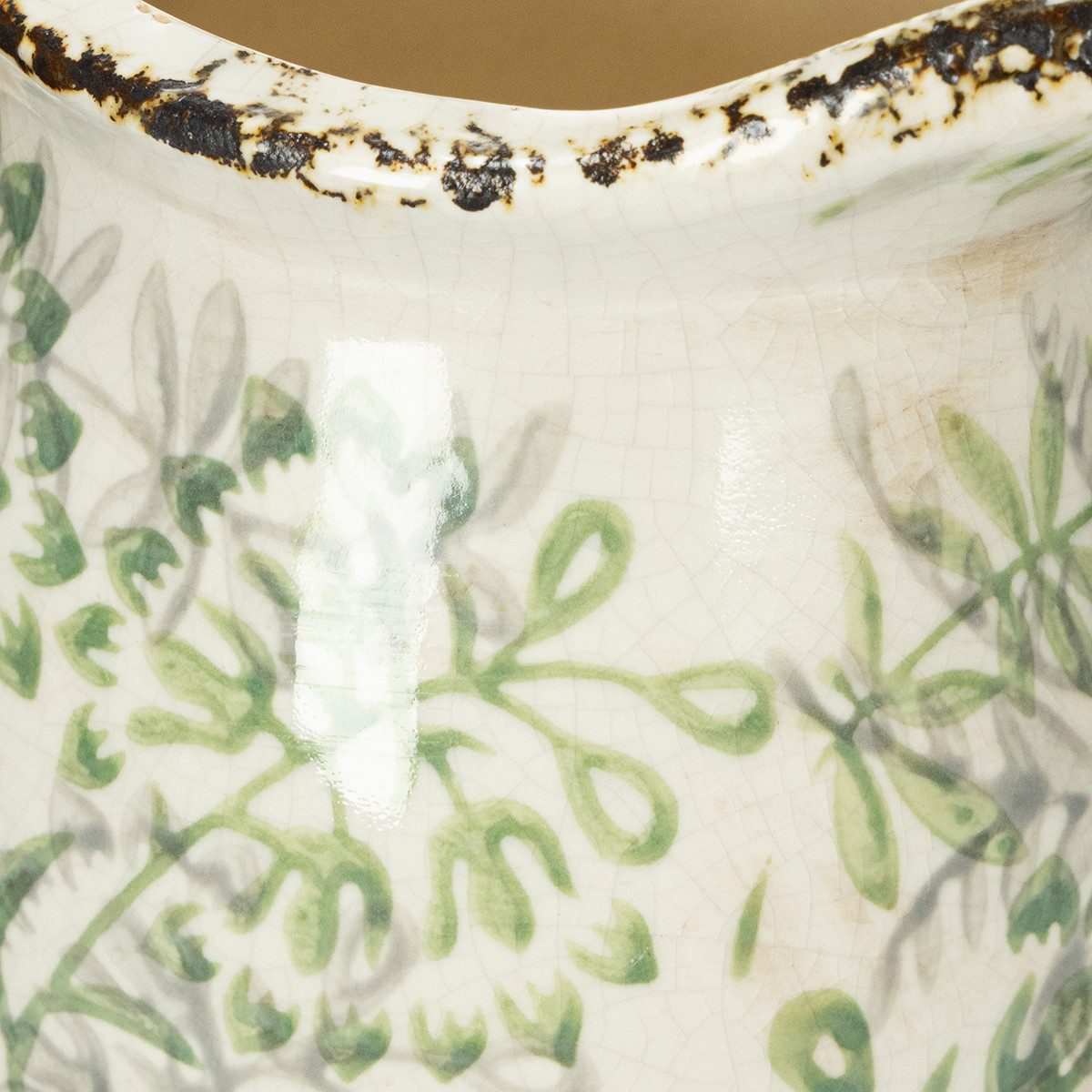 Viana Übertopf Dekorativer Vintage Krug zum Bepflanzen im Landhausstil für