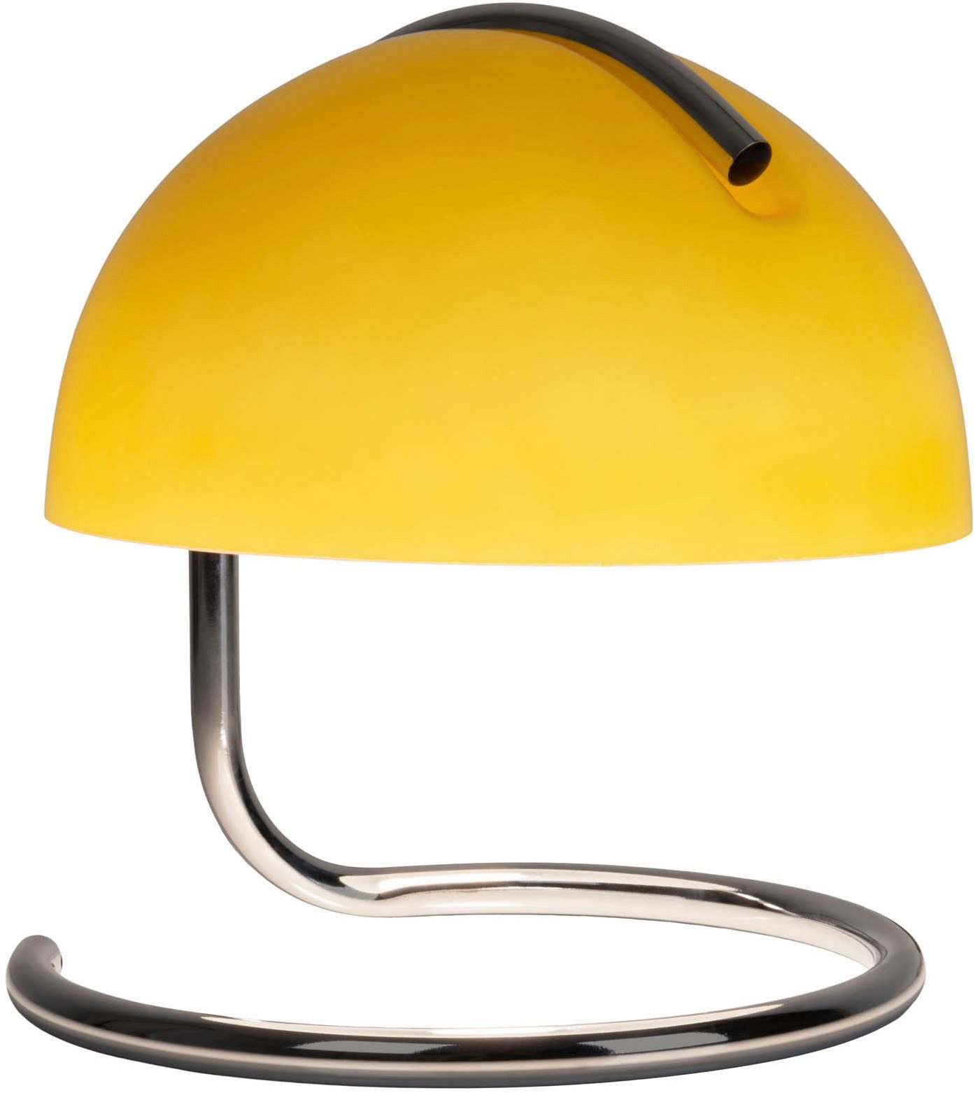 näve Tischleuchte Burano, ohne Leuchtmittel, halbkugelförmiger Glasschirm, 1x E27, Zuleitung schwarz 150cm