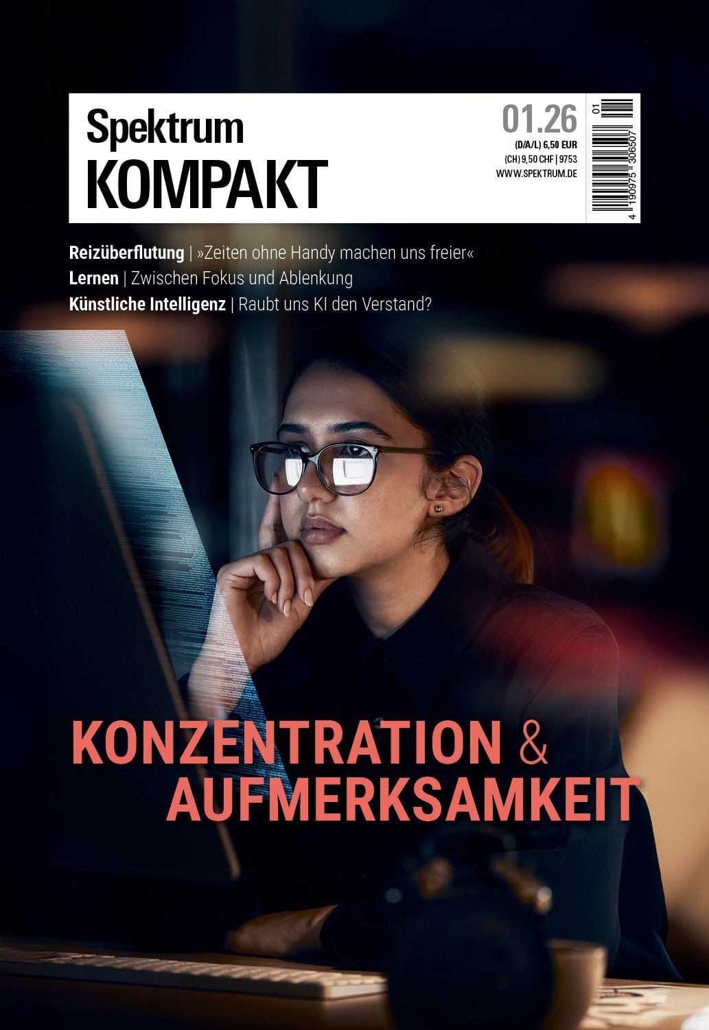 Spektrum Kompakt 1/2026 Konzentration und Aufmerksamkeit / Spektrum der Wissenschaft