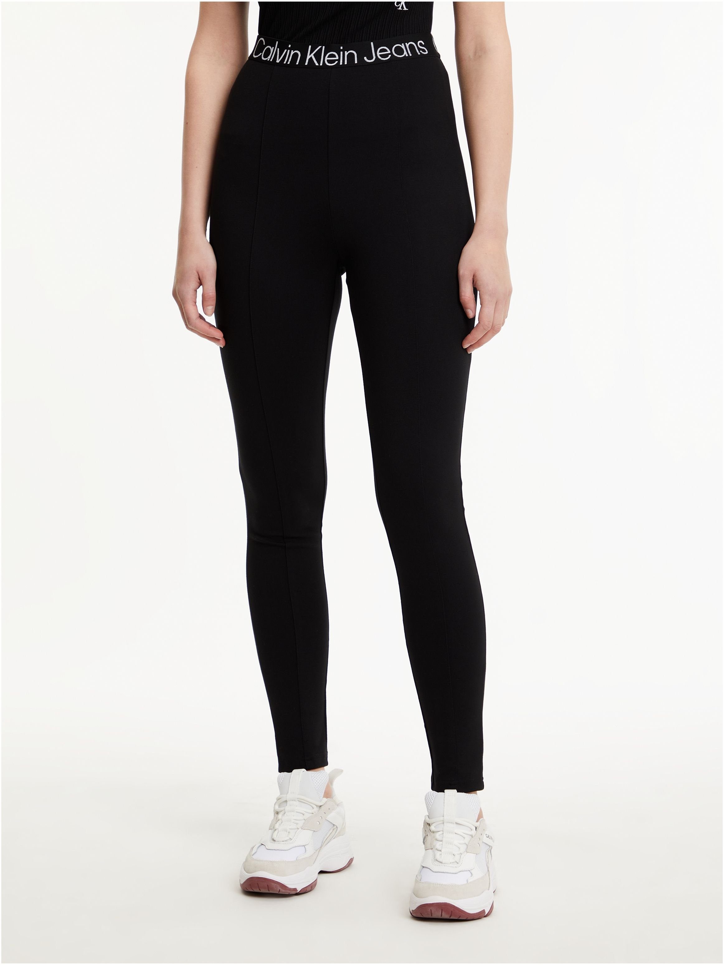 Calvin Klein Jeans Leggings HIGH RISE MILANO mit LEGGINGS Logoschriftzug Bund am