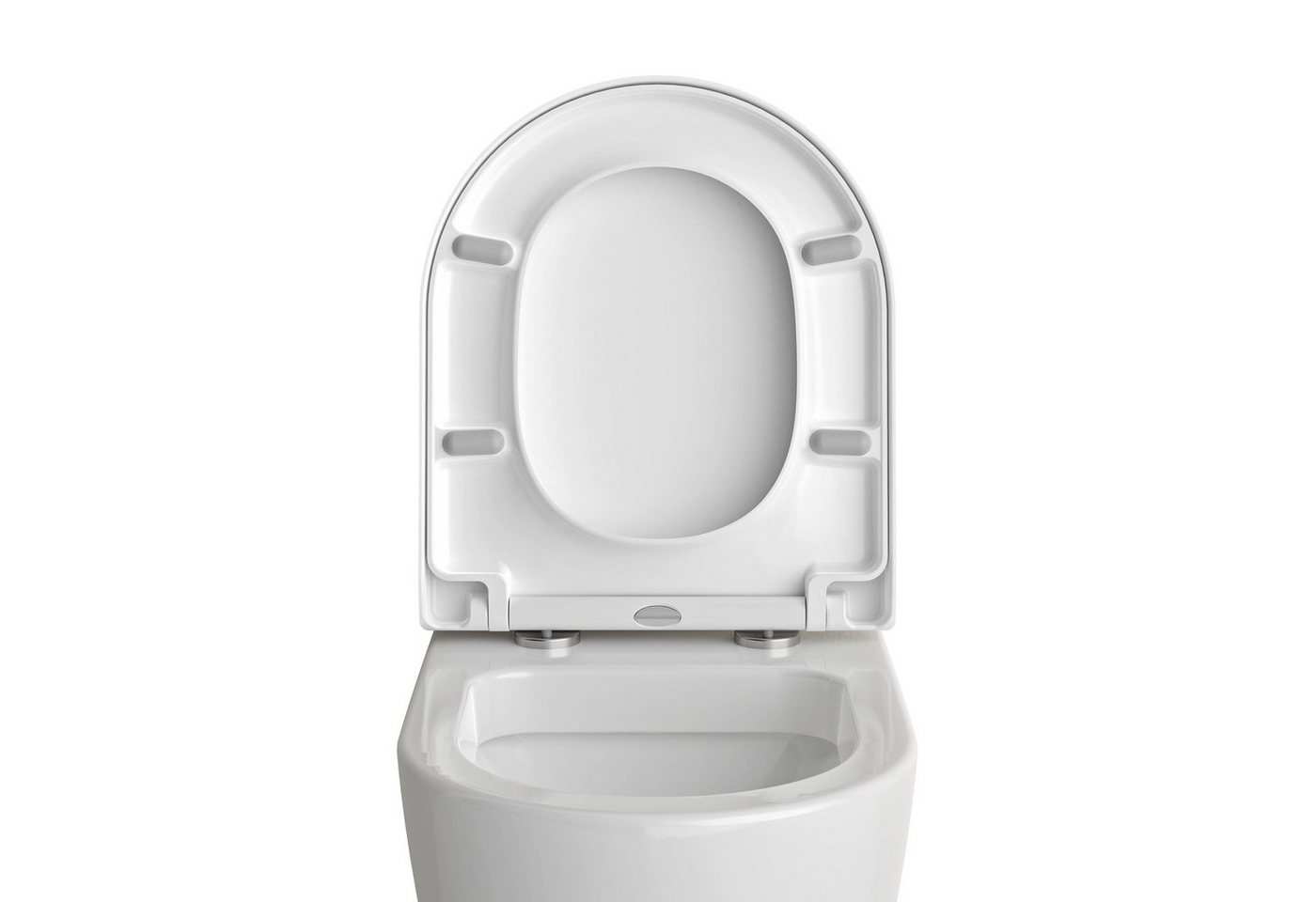 Thumbnail - Bernstein WC-Sitz U1009 (Komplett-Set, inkl. Befestigungsmaterial), weiß / D-Form / Absenkautomatik / aus Duroplast / ab...