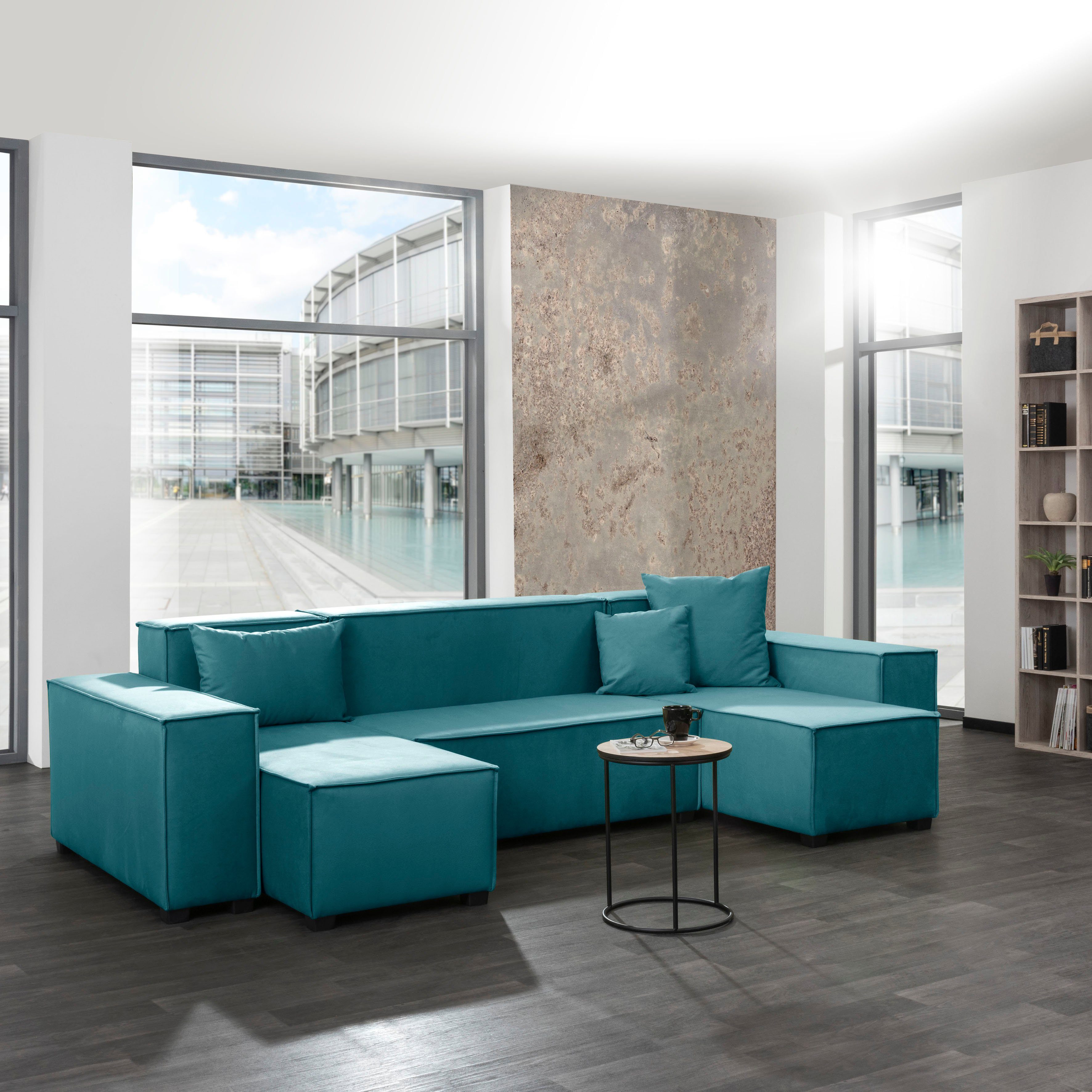 Max Winzer® Wohnlandschaft »MOVE«, Set, Sofa-Set 06 aus 8 Sitz-Elementen,  inklusive 3 Zierkissen, kombinierbar