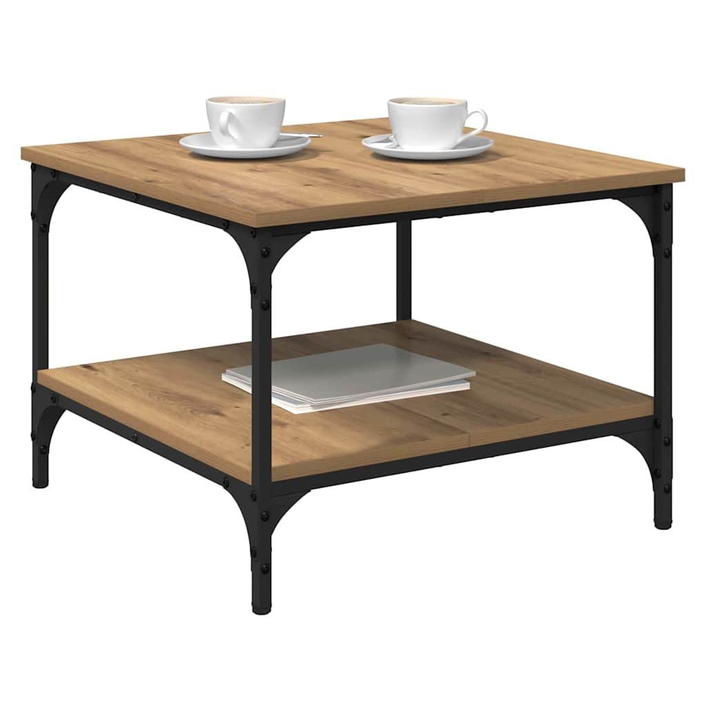 vidaXL Nachttisch Couchtisch Artisan-Eiche 55 x 55 x 40 cm Holzwerkstoff (1-St)