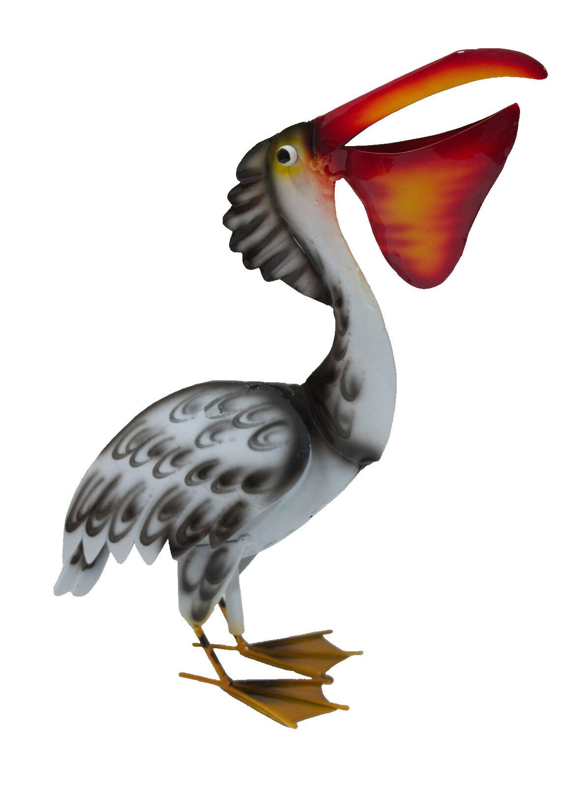 Kaufhaus le petit Gartenstecker Gartenstecker Pelikan Metall Vogel Deko Skulptur Figur Objekt Stab Dekofigur, Dekoobjekt, Vogel Beetstecker aus Metall