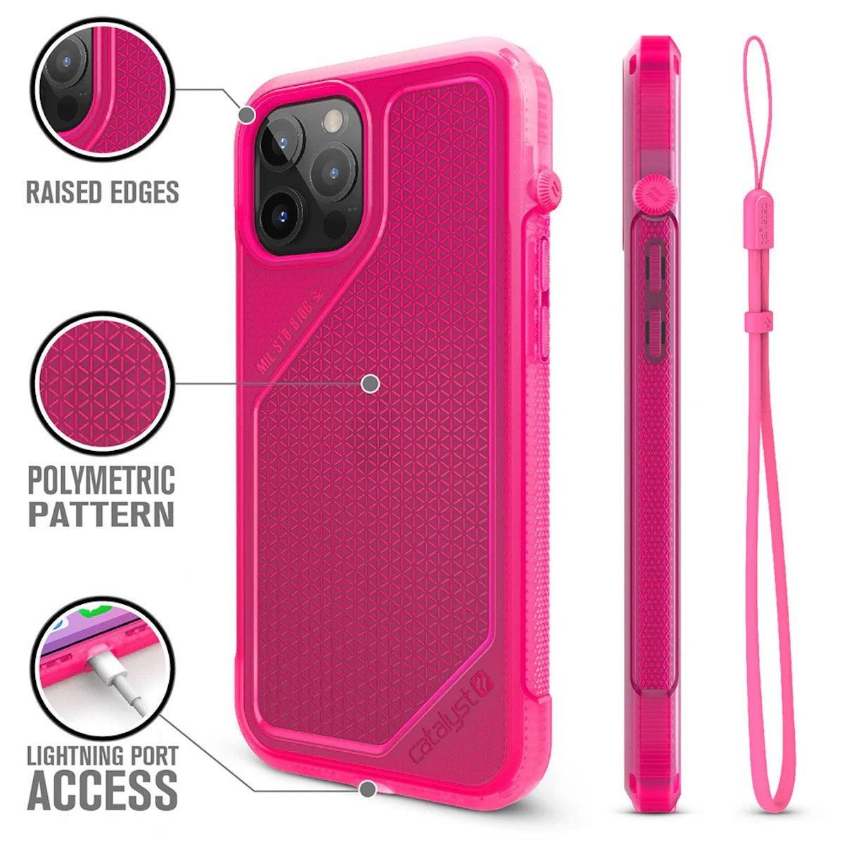 Catalyst Smartphone-Hülle Vibe Case, für iPhone 12, Neon Pink
