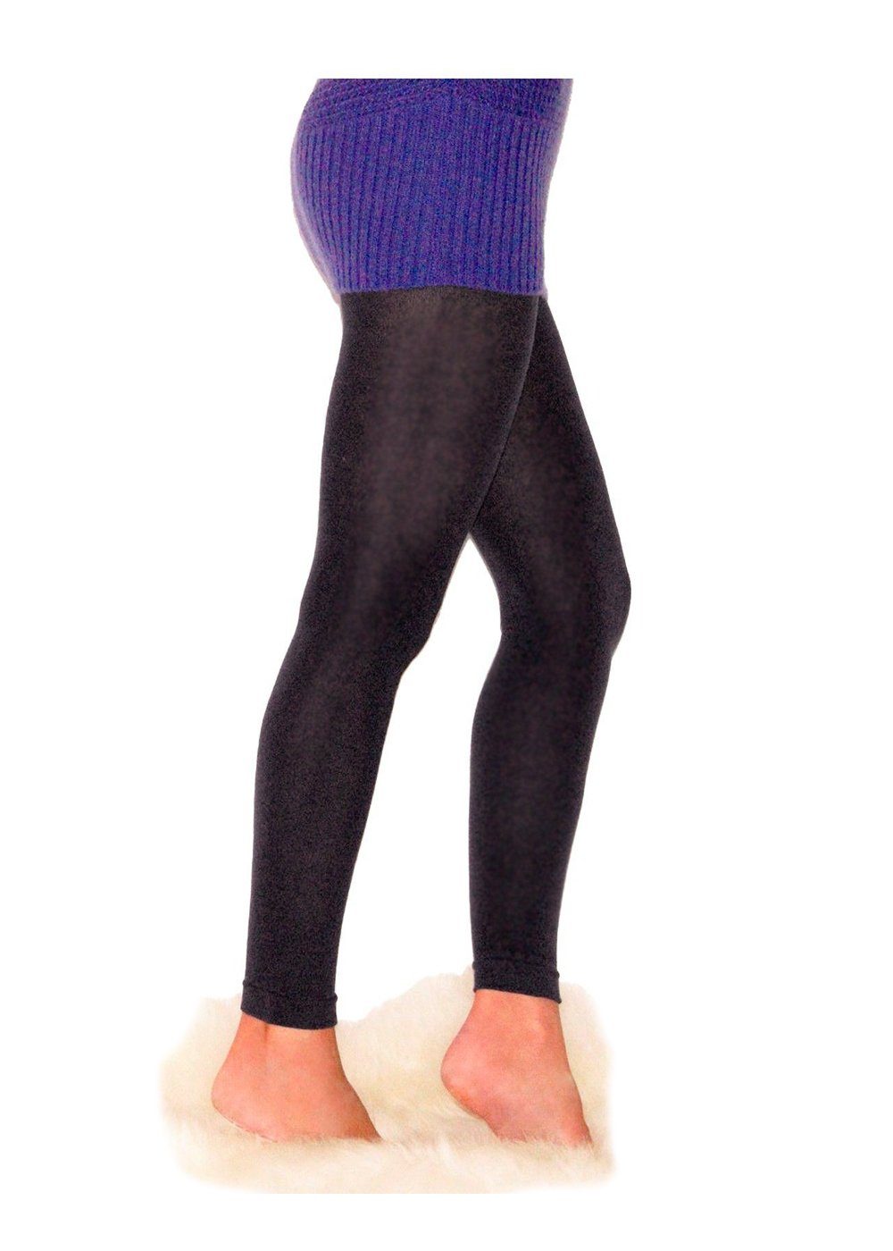 Leggings Strick Leggings warm 200den weich wie fleece