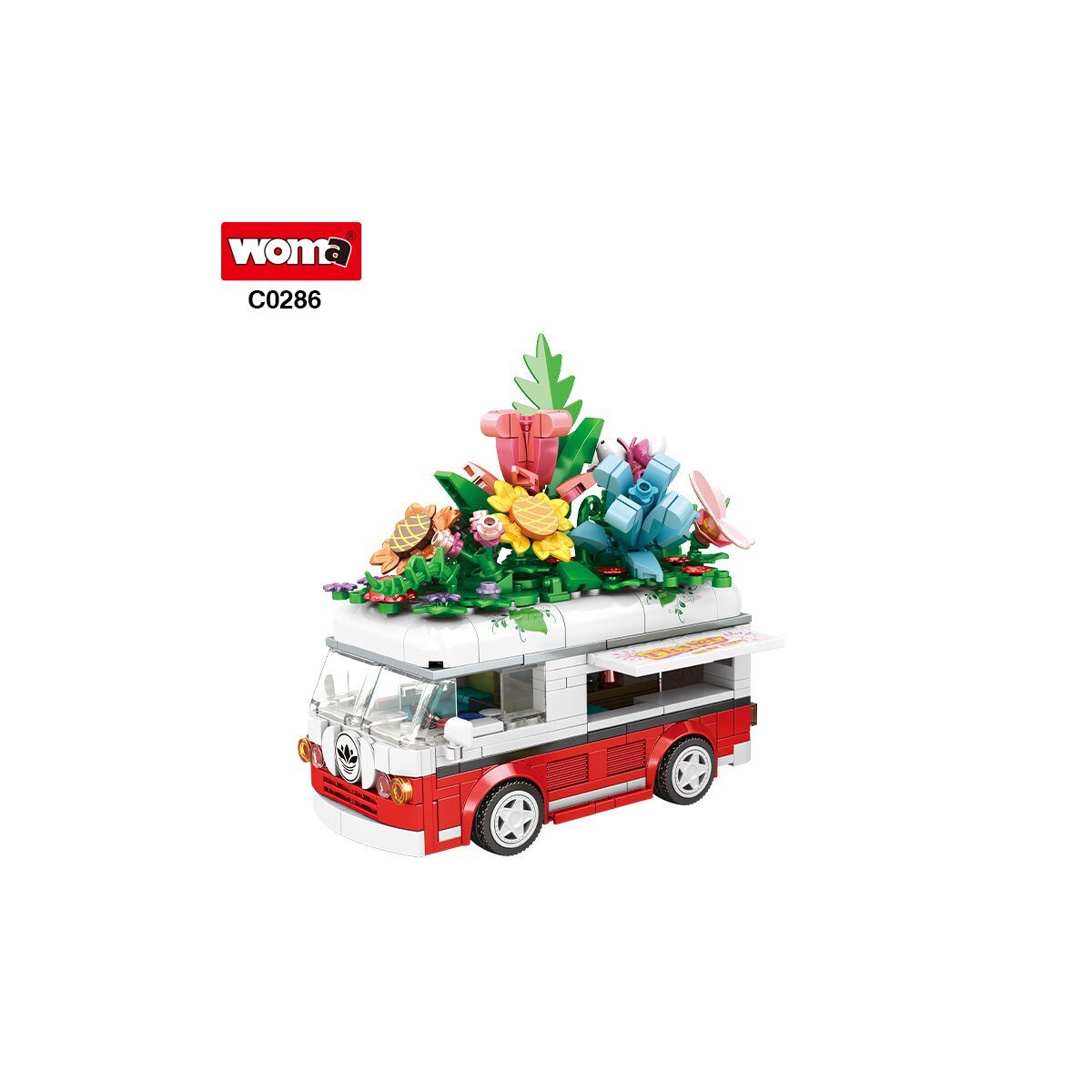 Woma WOMA Blumenverkaufsfahrzeug Klemmbausteine WC0286 Spielbausteine