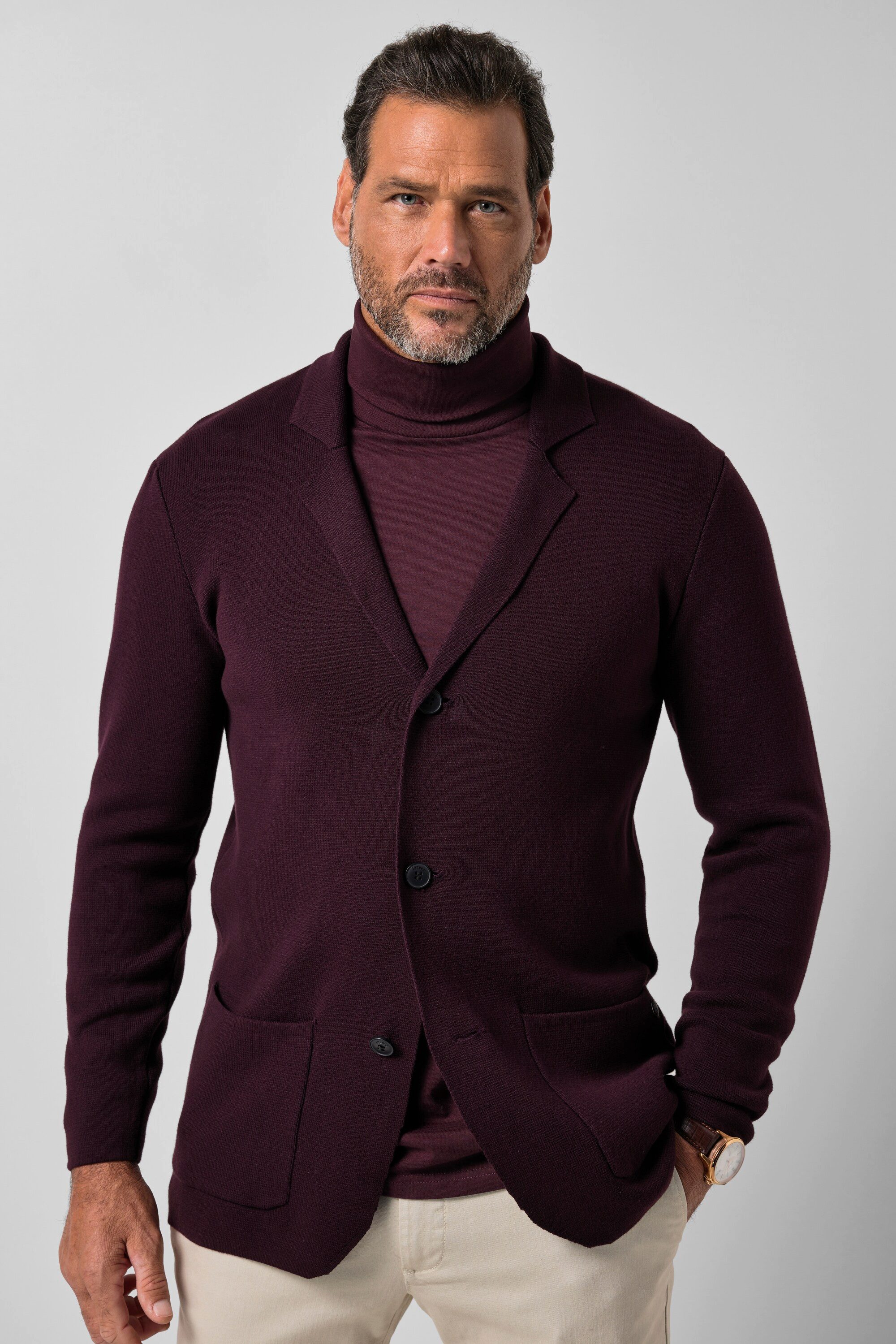 JP1880 Strickjacke Stricksakko FLEXNAMIC® Business Milano-Strick