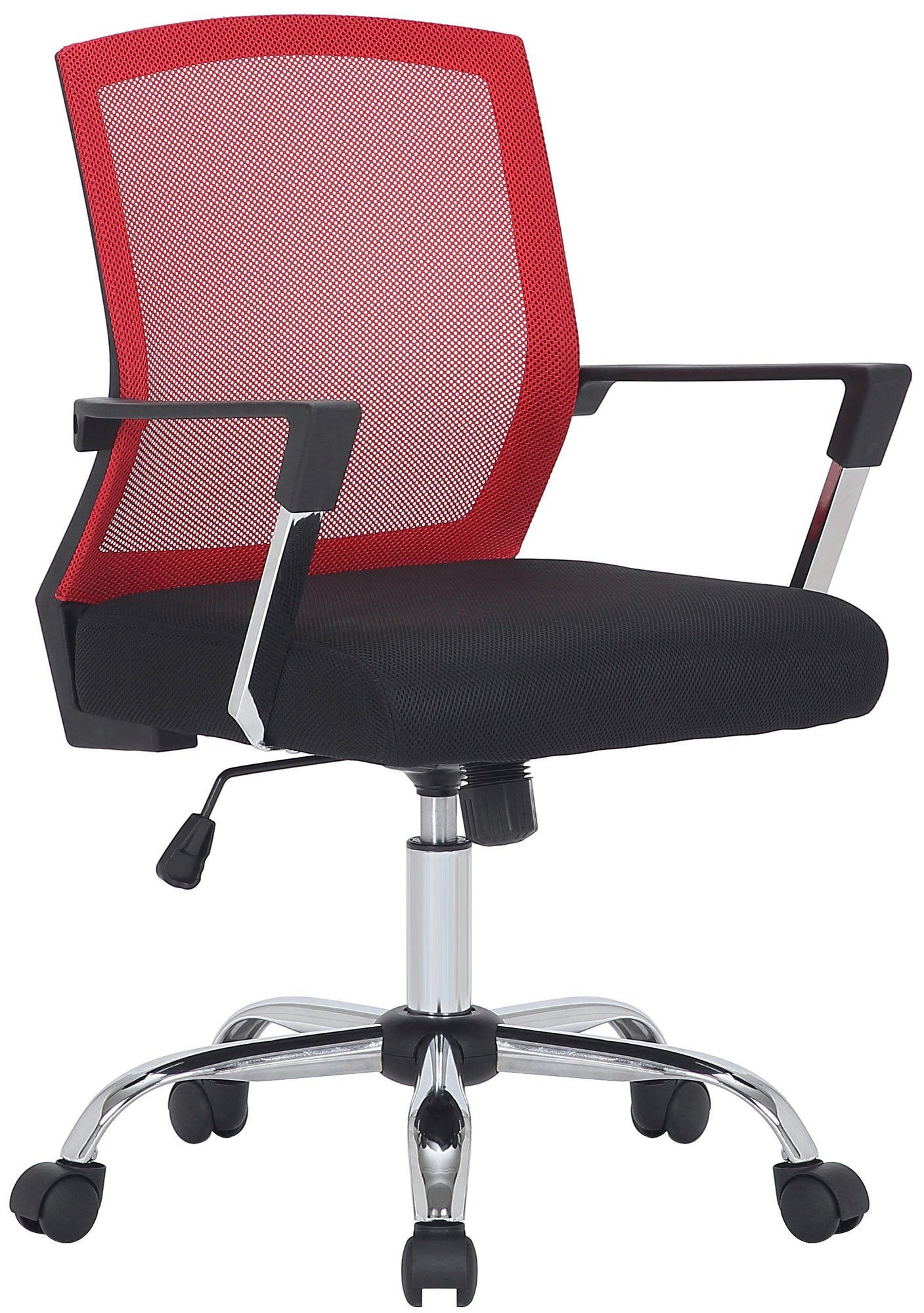 CLP Schreibtischstuhl Mableton, höhenverstellbar und drehbar schwarz/rot