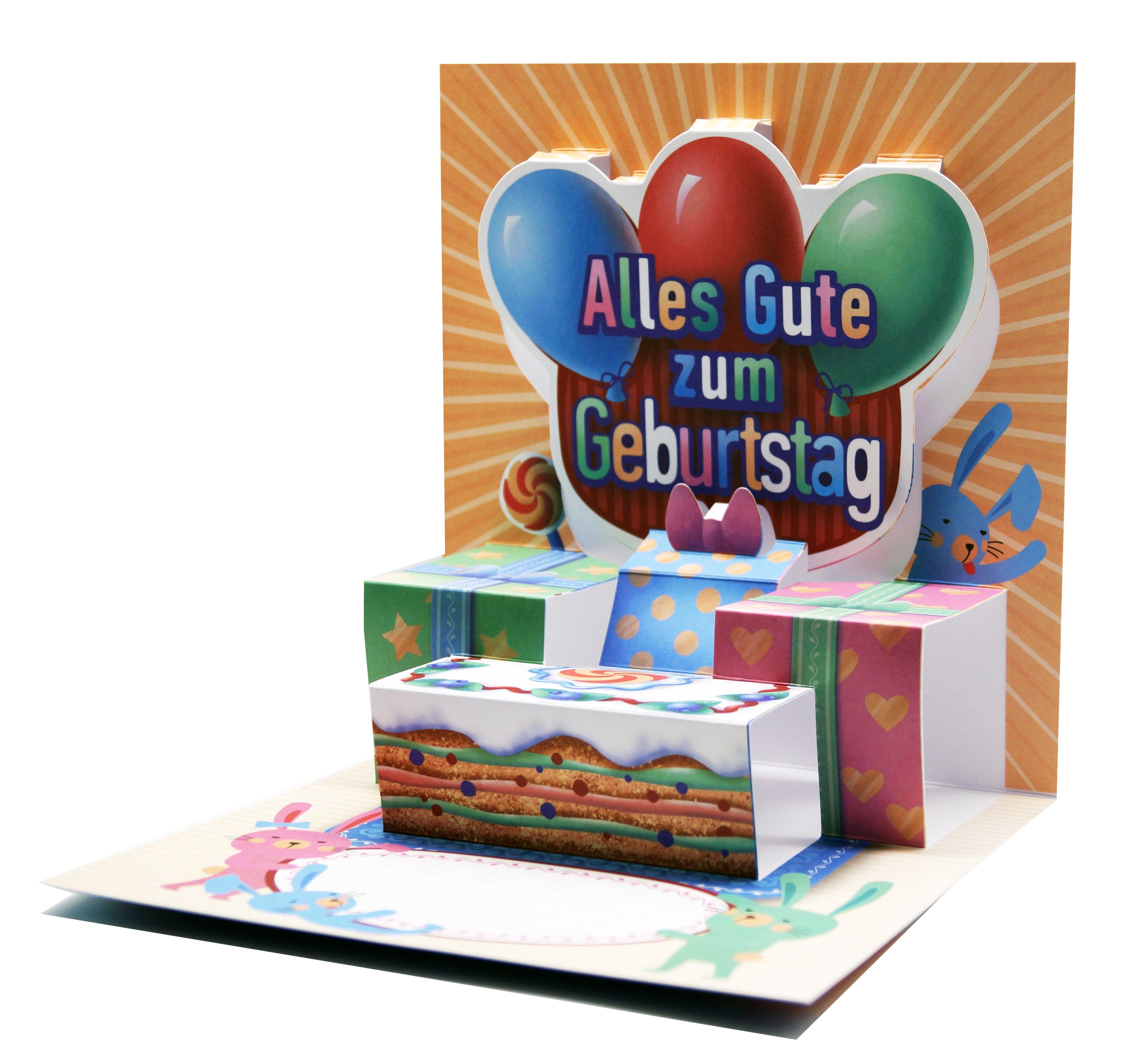 UNIQARD Glückwunschkarte »Popup Karte 3D Karte - Außergewöhnliche Grußkarten zum Geburtstag 