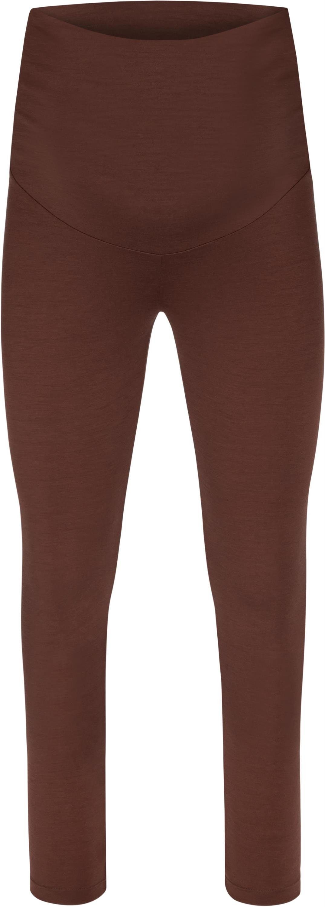 Merino normani Umstandsleggins Thermounterhose Umstandsmode Umstands-Hose Braun „Malgas“ Schwangerschaftshose