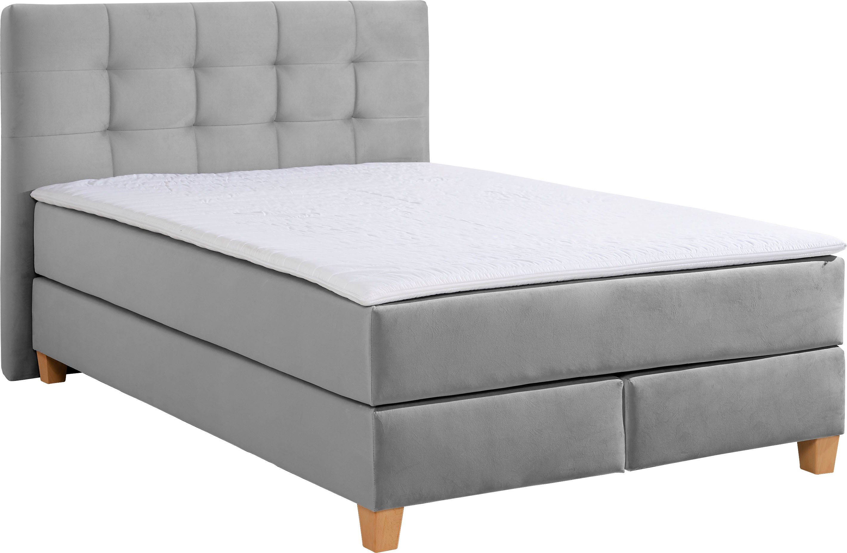Home affaire Boxspringbett "Moulay" inkl. Topper, in 3 Härtegraden, TFK auc günstig online kaufen