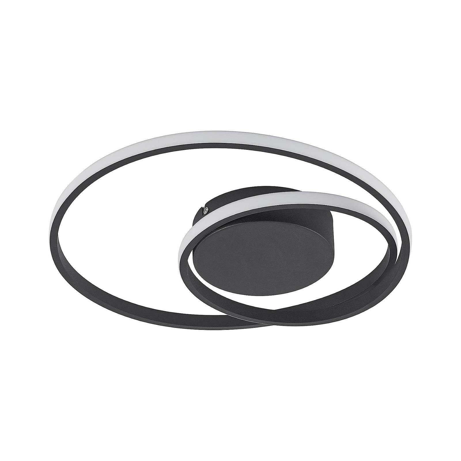 Lindby Deckenleuchten Emisua, LED, Metall, Schwarz Farbwechsel warmweiß / t günstig online kaufen