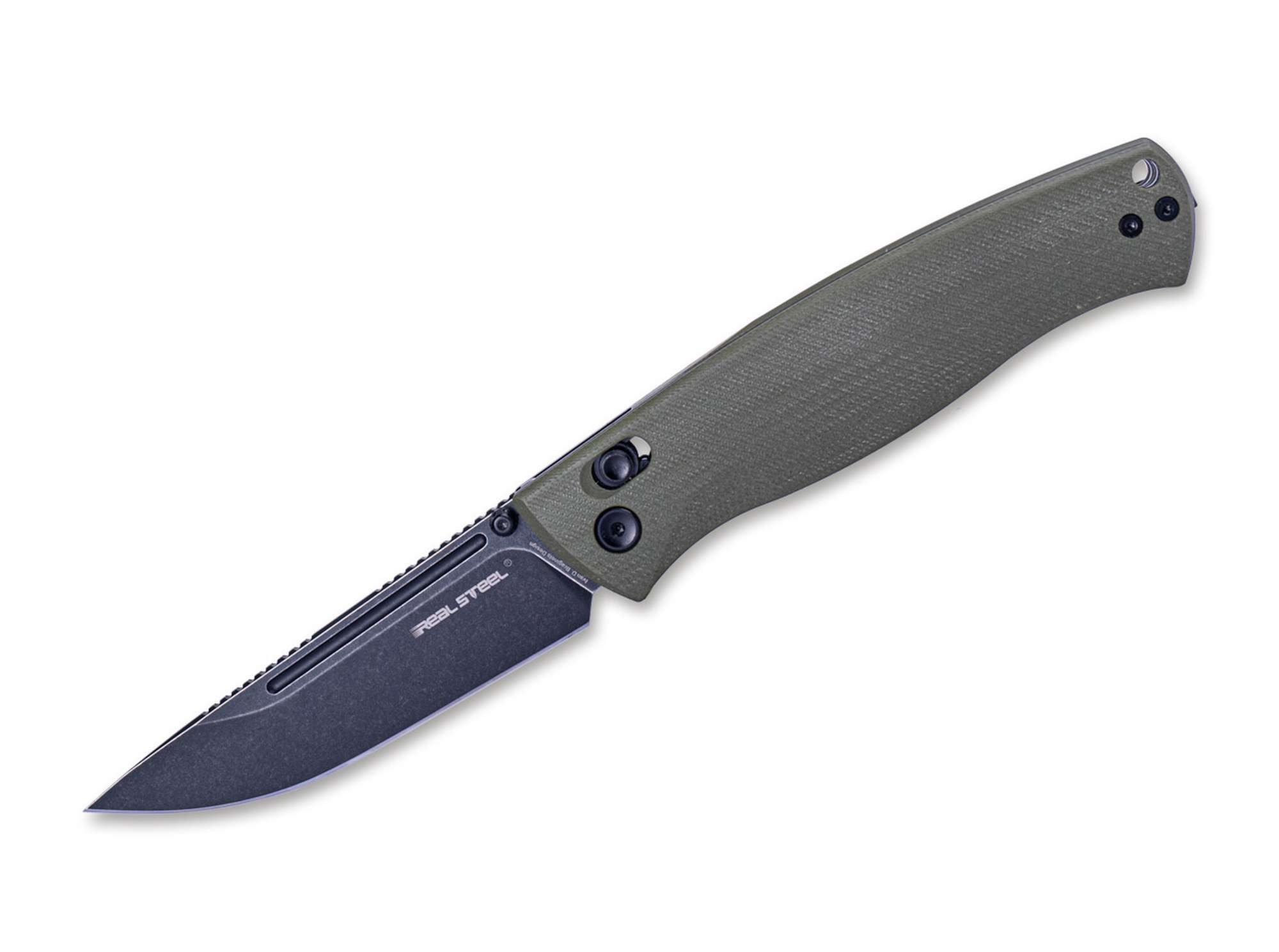 Real Steel Taschenmesser Taschenmesser Pathfinder FFG G10 Green BW
